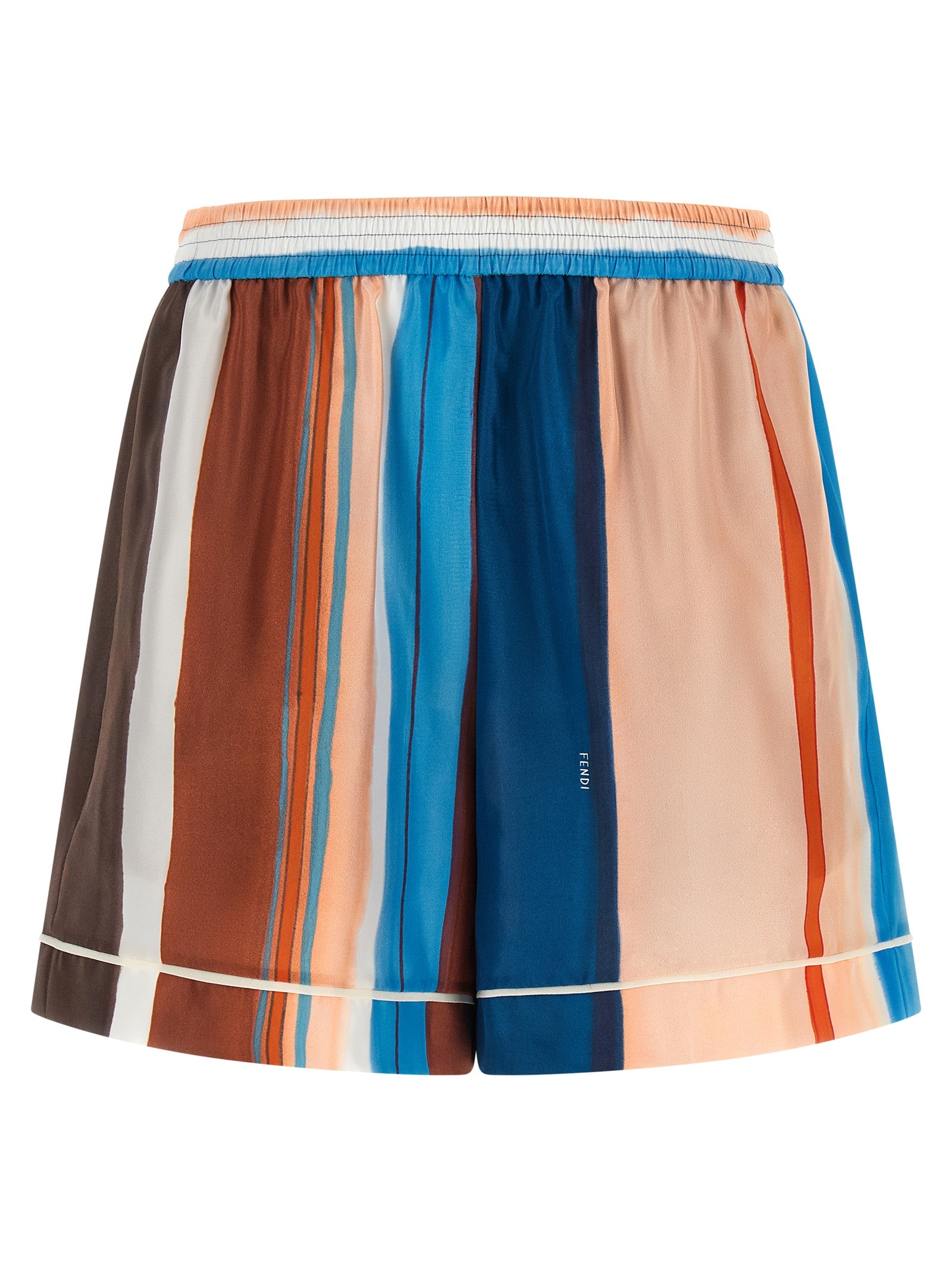 Fendi Multicolor Silk Bermuda Shorts Fendi