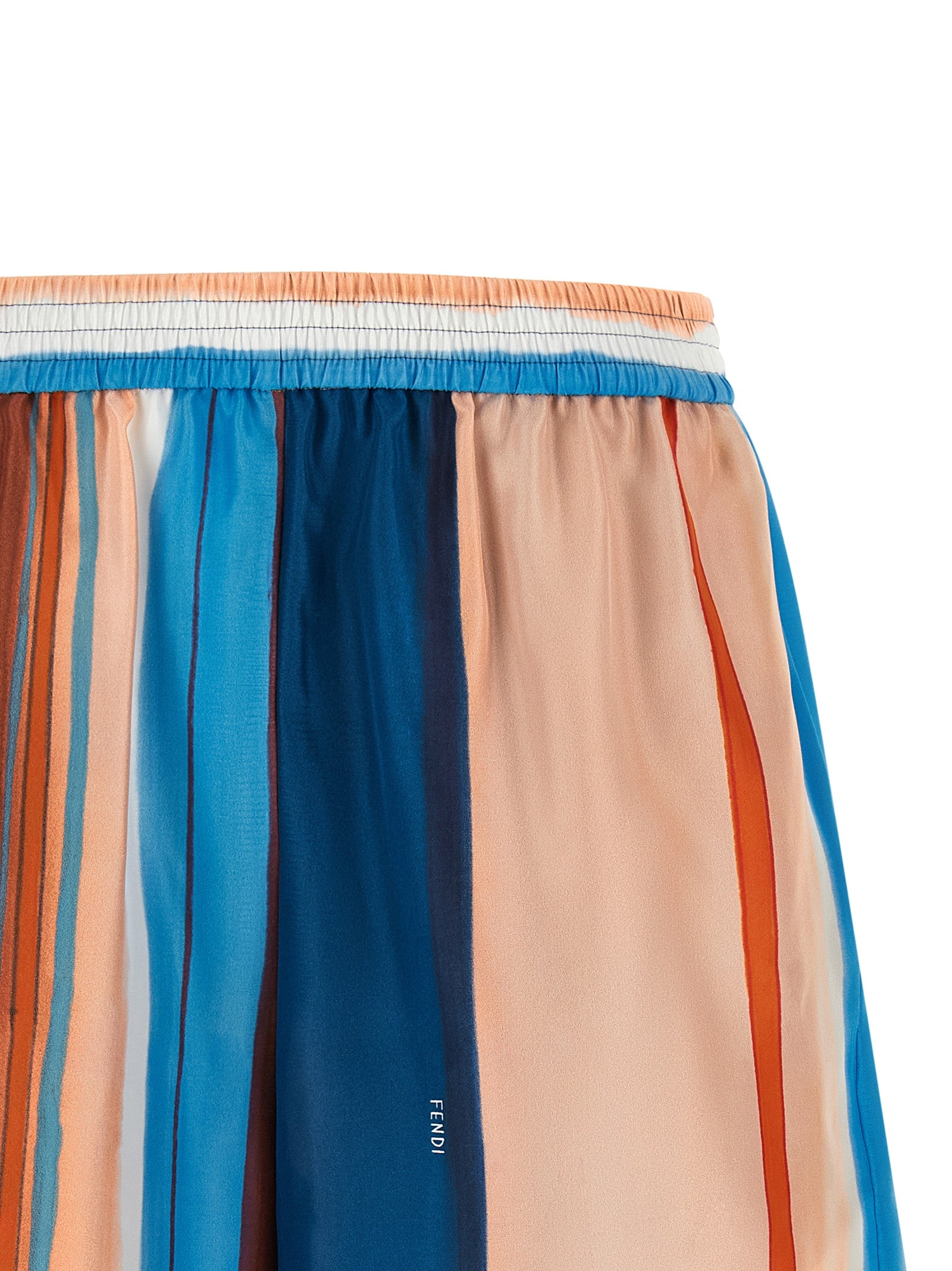 Fendi Multicolor Silk Bermuda Shorts Fendi