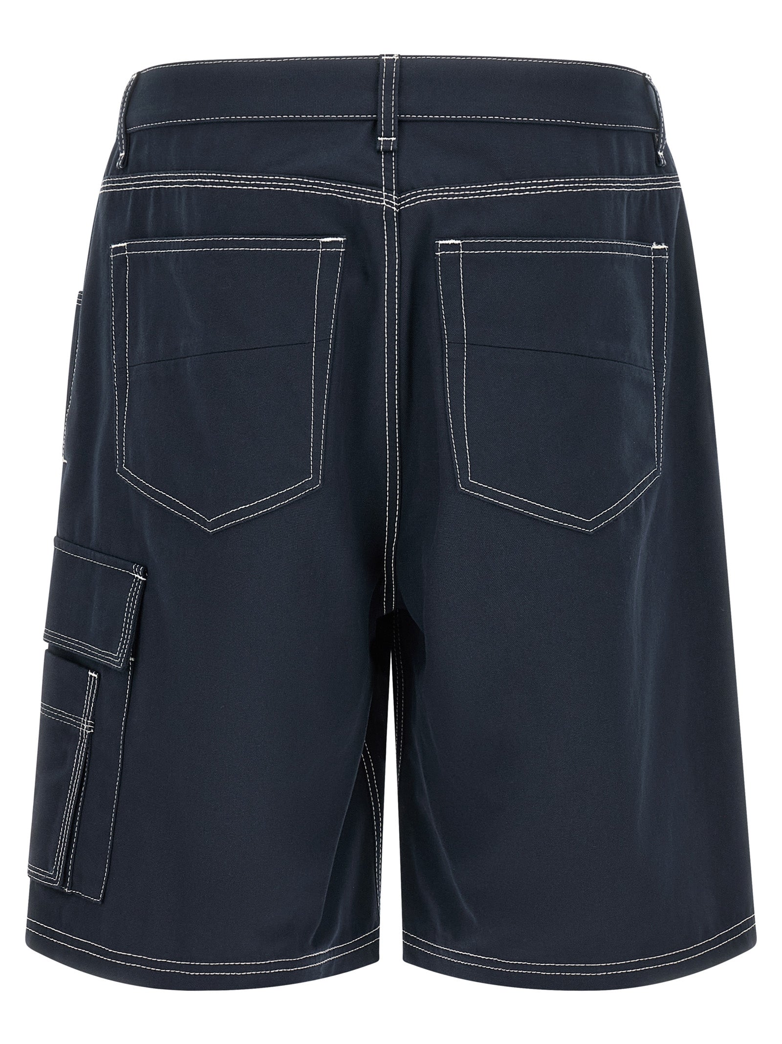 Fendi Blue Cotton Bermuda Shorts Fendi