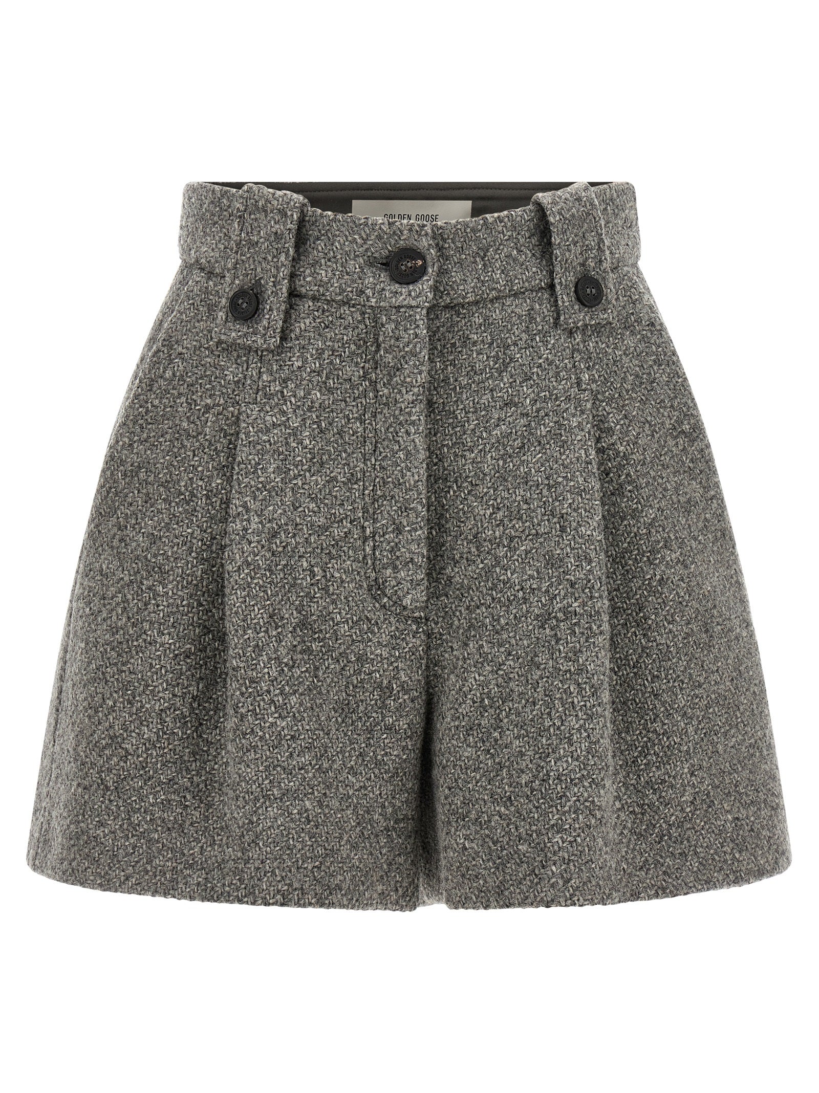 Golden Goose Gray Virgin Wool Bermuda Shorts Golden Goose