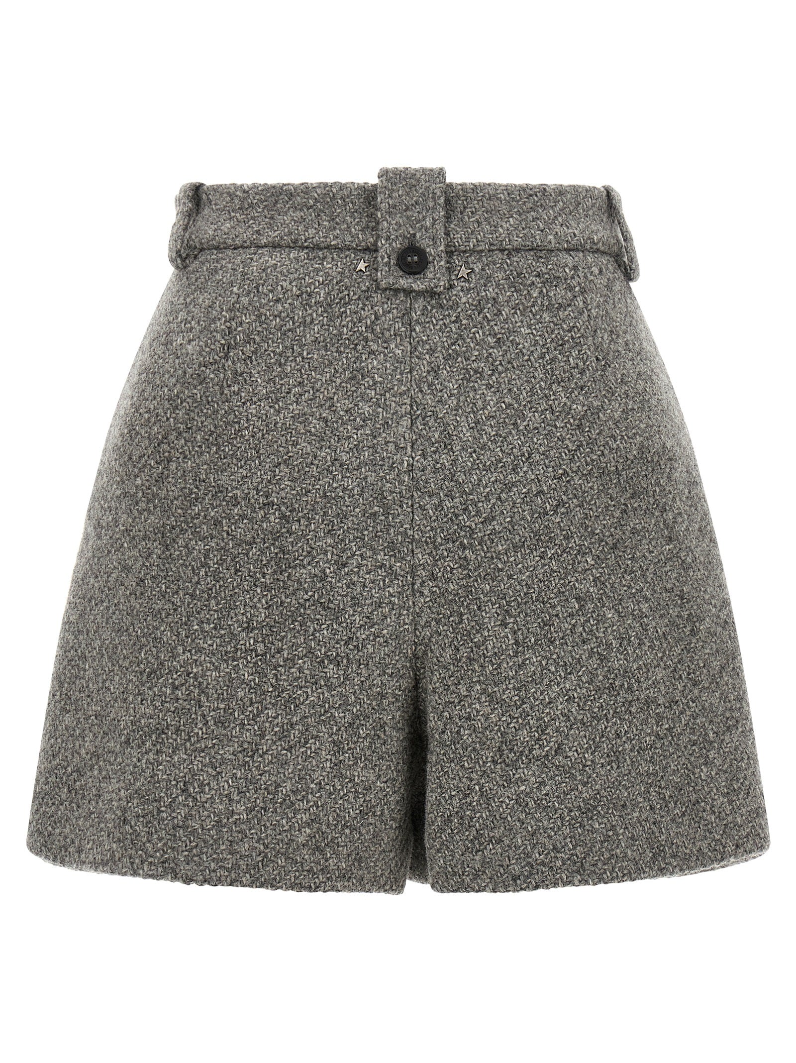 Golden Goose Gray Virgin Wool Bermuda Shorts Golden Goose
