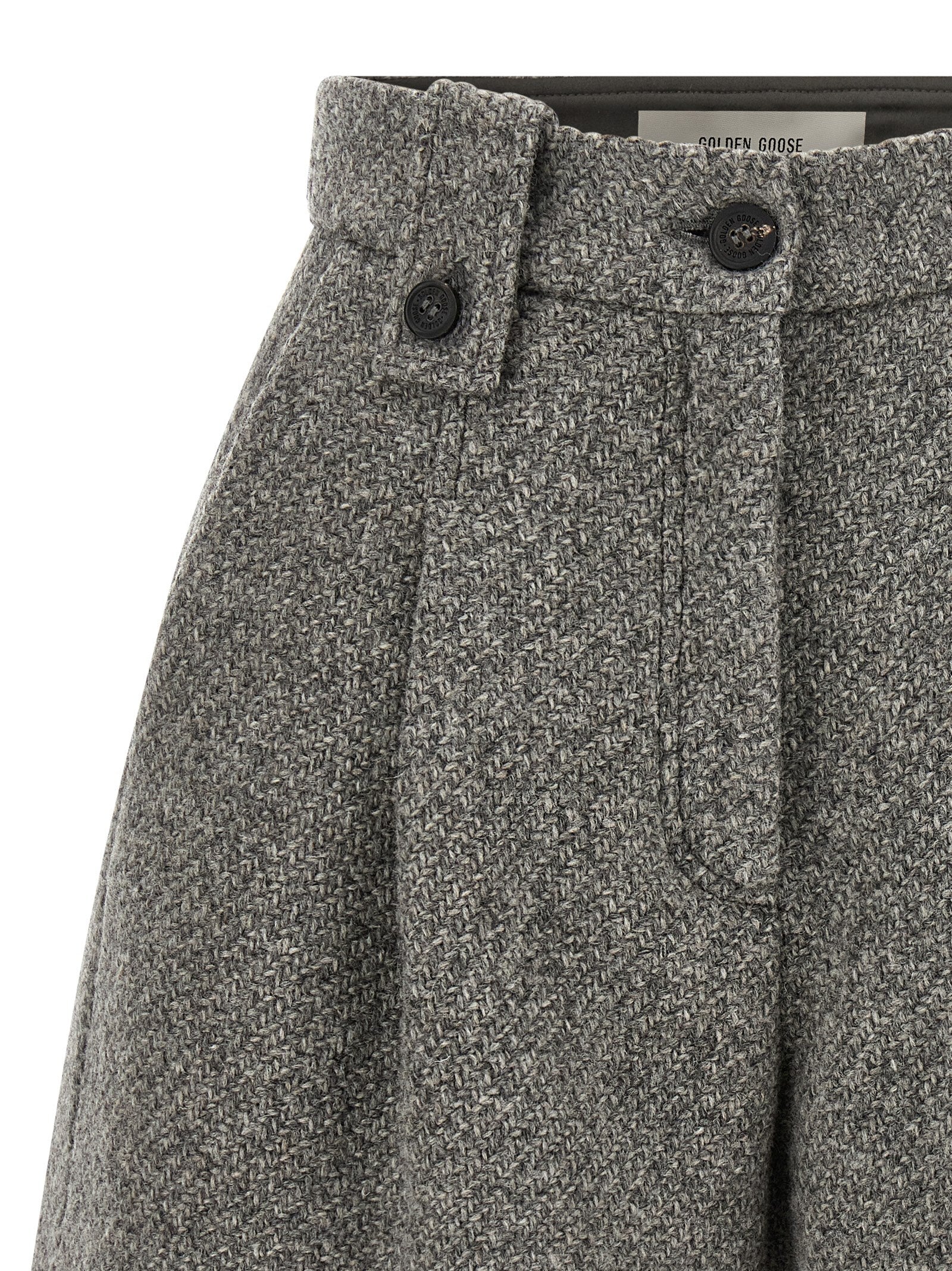 Golden Goose Gray Virgin Wool Bermuda Shorts Golden Goose