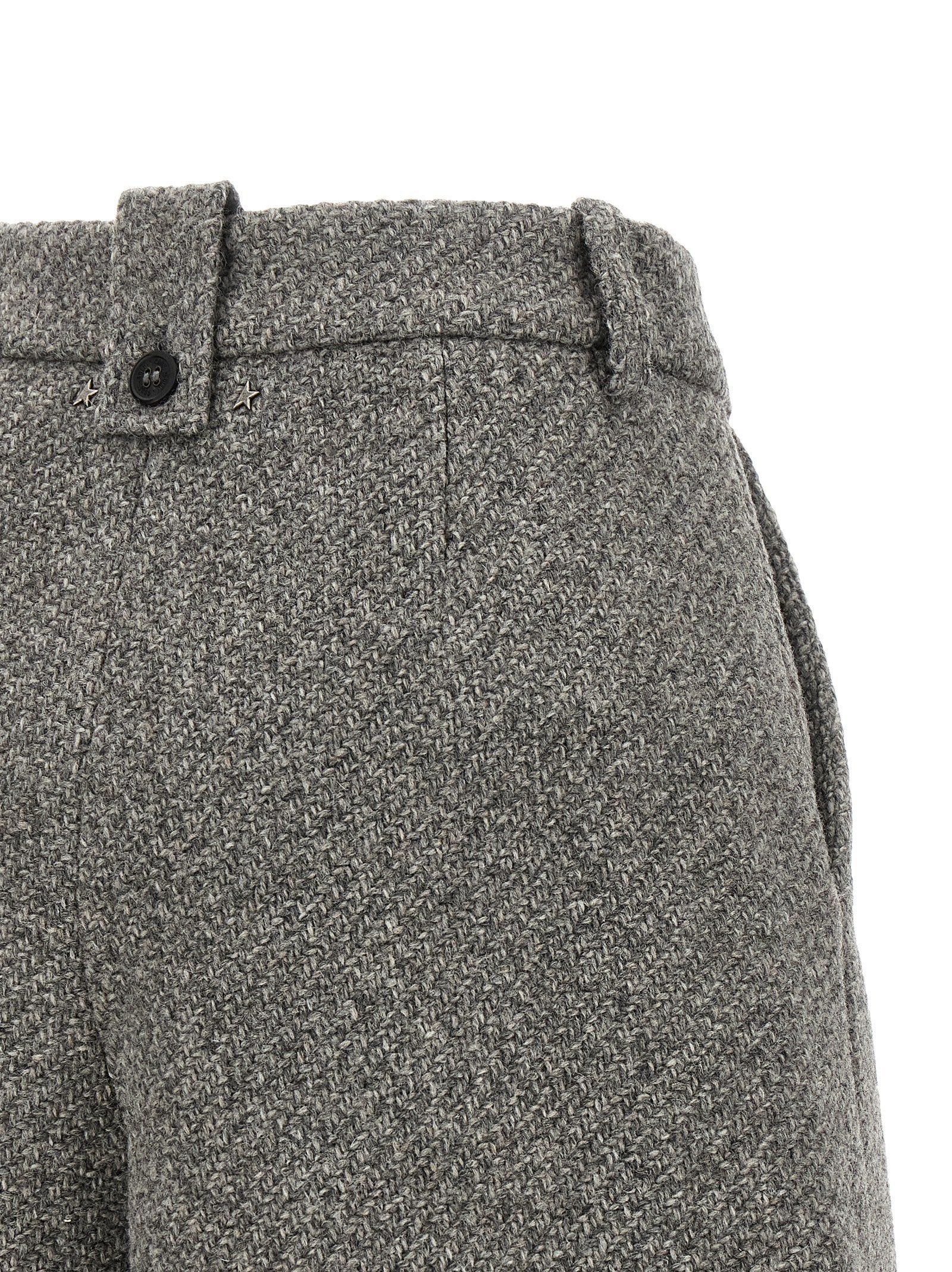 Golden Goose Gray Virgin Wool Bermuda Shorts Golden Goose