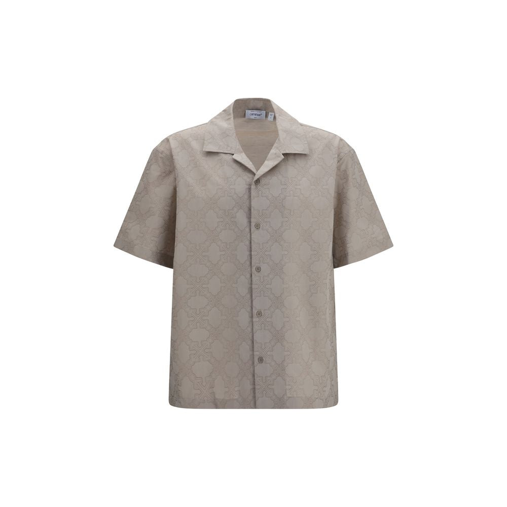 Off-White Beige Cotton Pattern Shirt Off-White