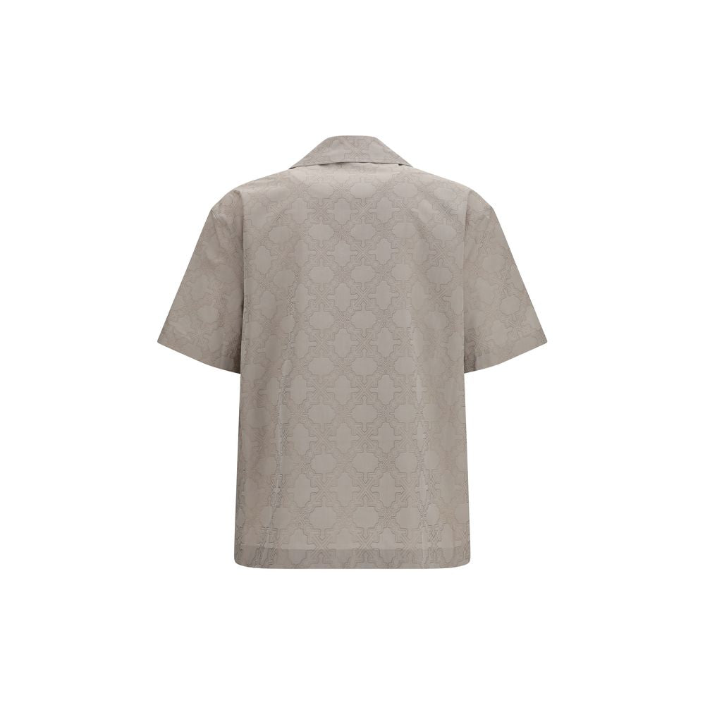 Off-White Beige Cotton Pattern Shirt Off-White