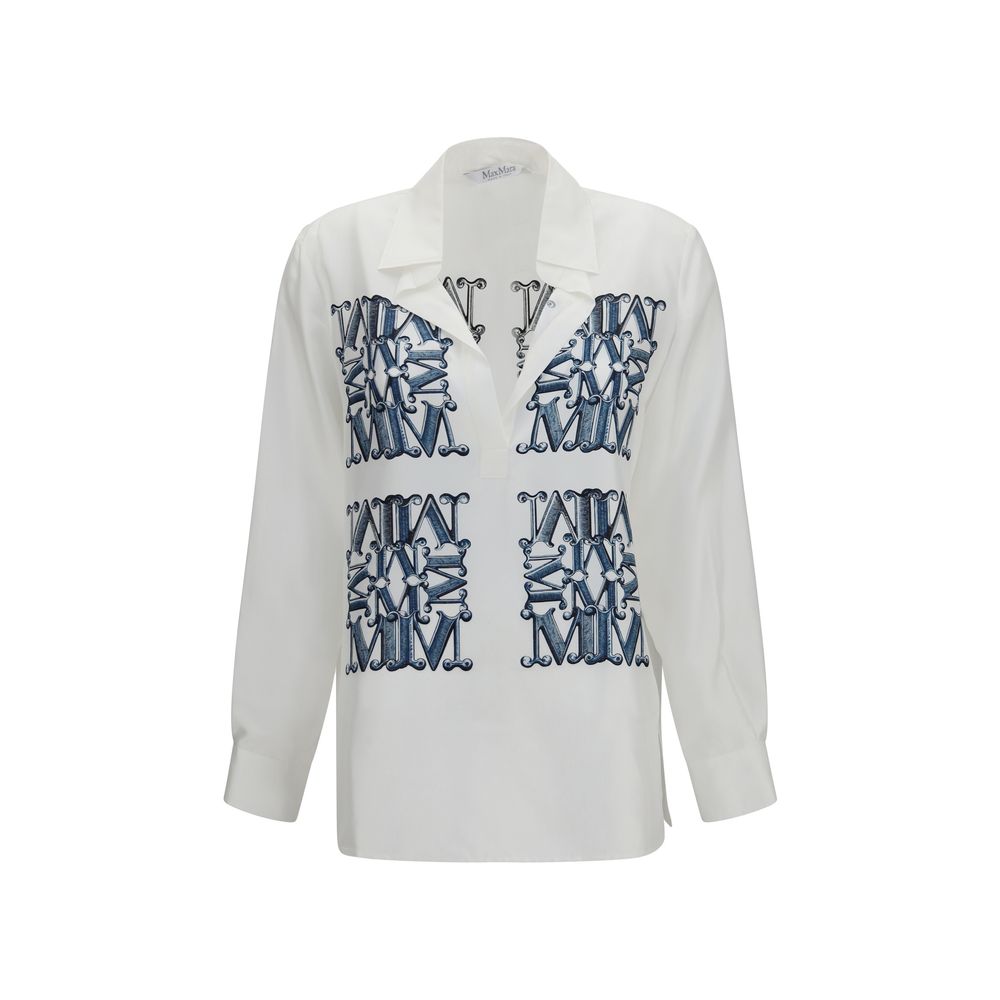 Max Mara White Silk Dress Shirt Max Mara