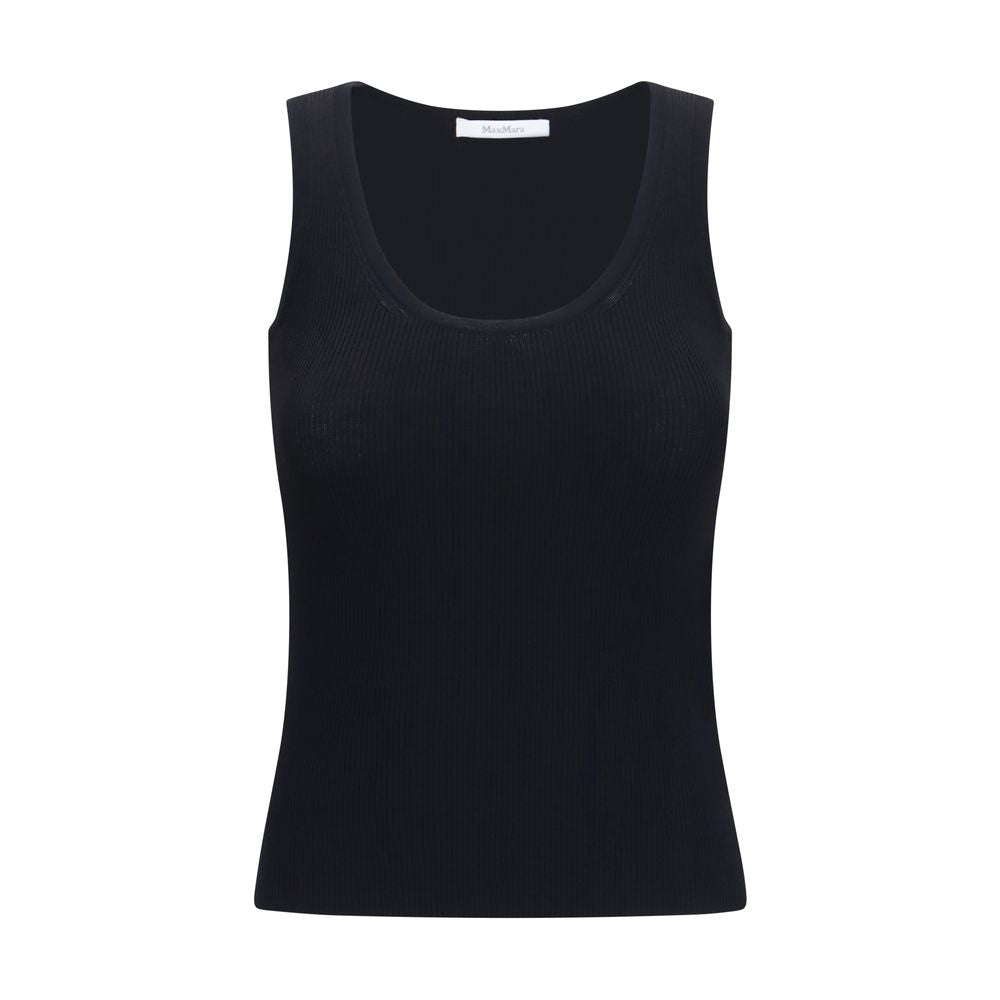 Max Mara Black Viscose Tank Tops Max Mara