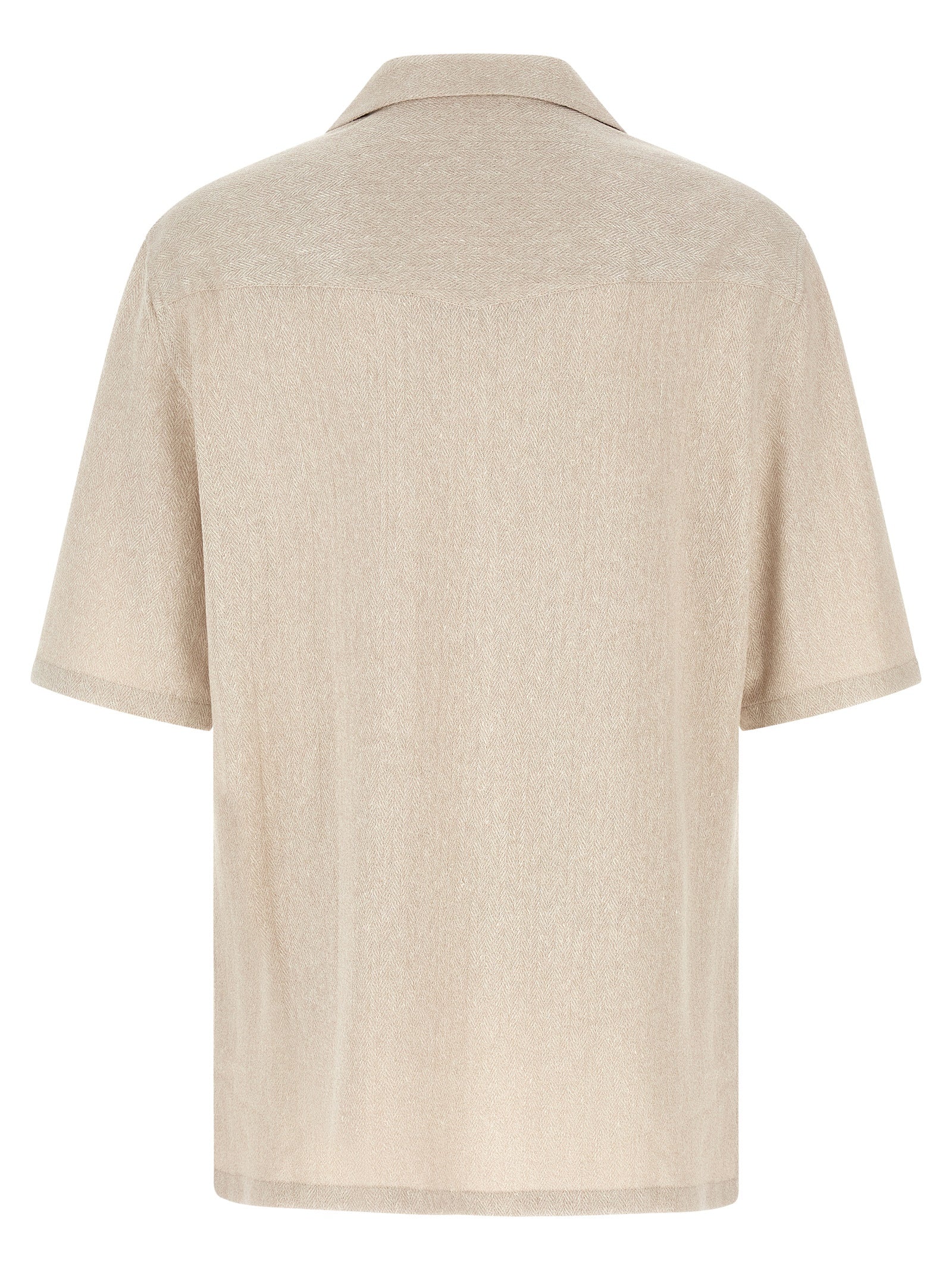 Brunello Cucinelli Beige Linen Blouse Brunello Cucinelli