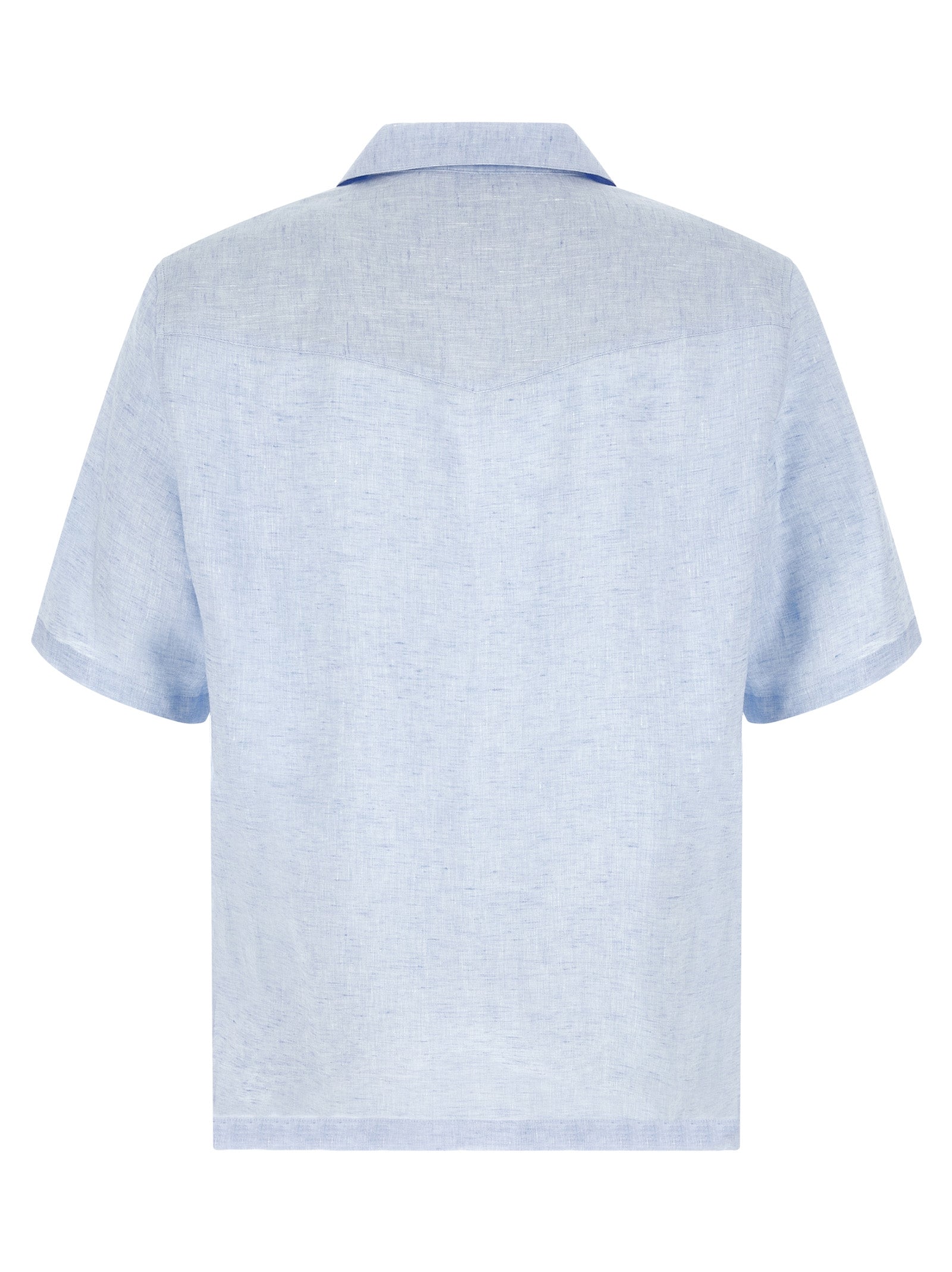 Brunello Cucinelli Blue Linen Blouse Brunello Cucinelli