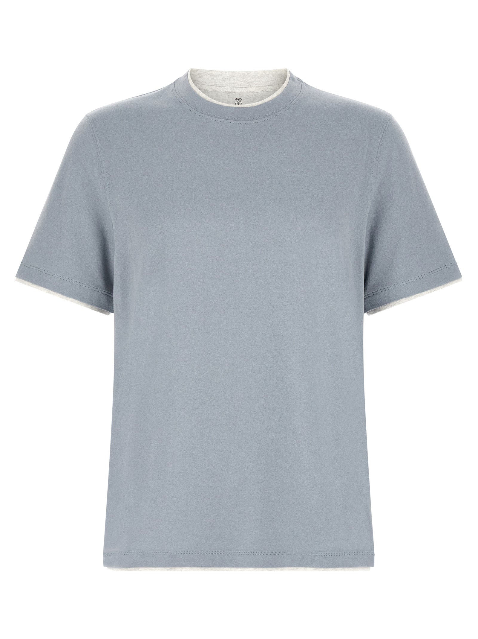Brunello Cucinelli Blue Cotton T-Shirt Brunello Cucinelli