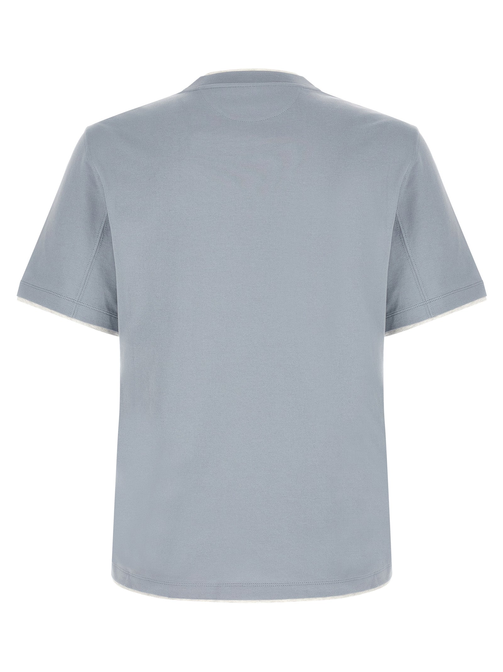 Brunello Cucinelli Blue Cotton T-Shirt Brunello Cucinelli