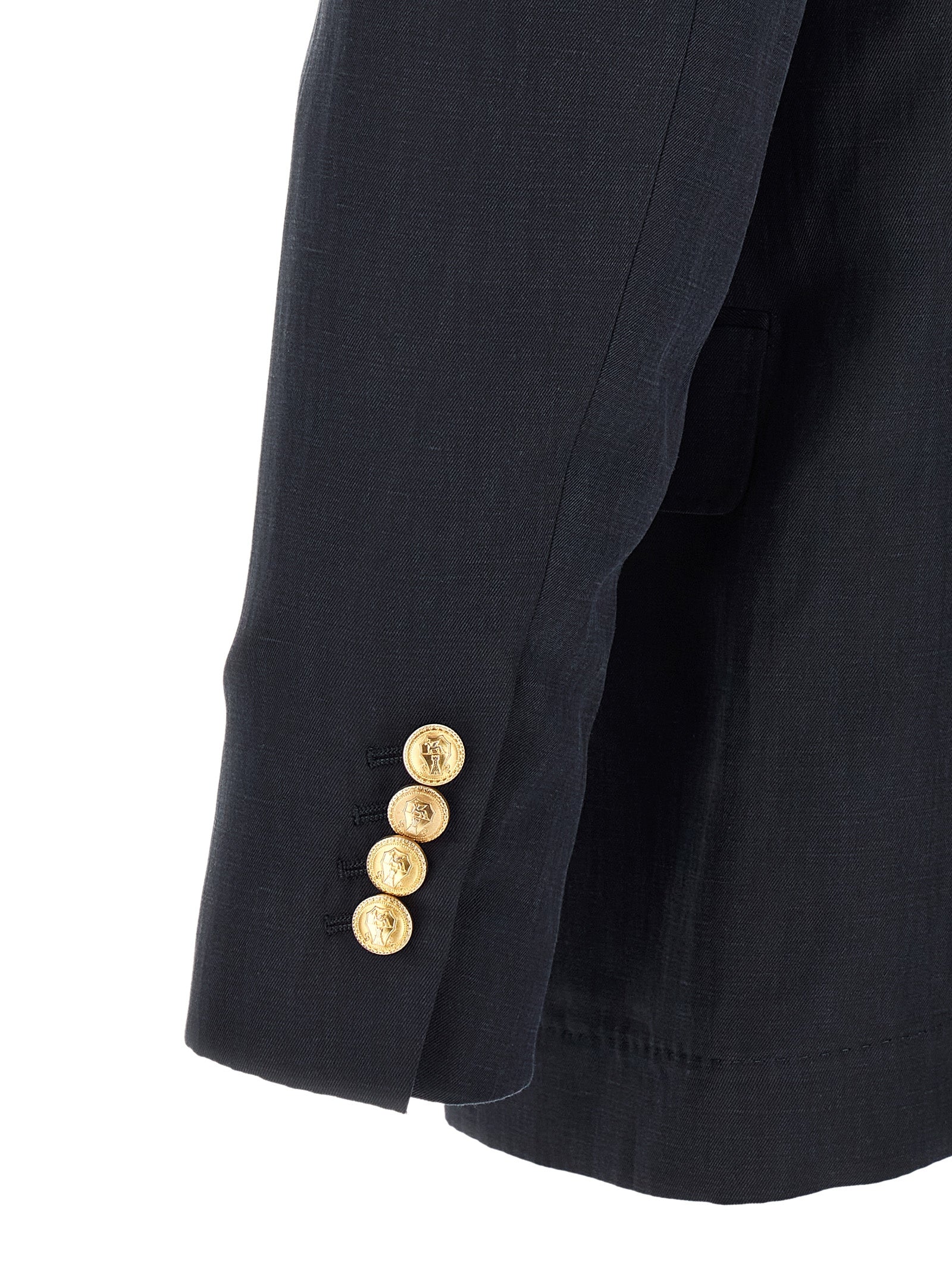 Brunello Cucinelli Blue Silk Blazer Brunello Cucinelli
