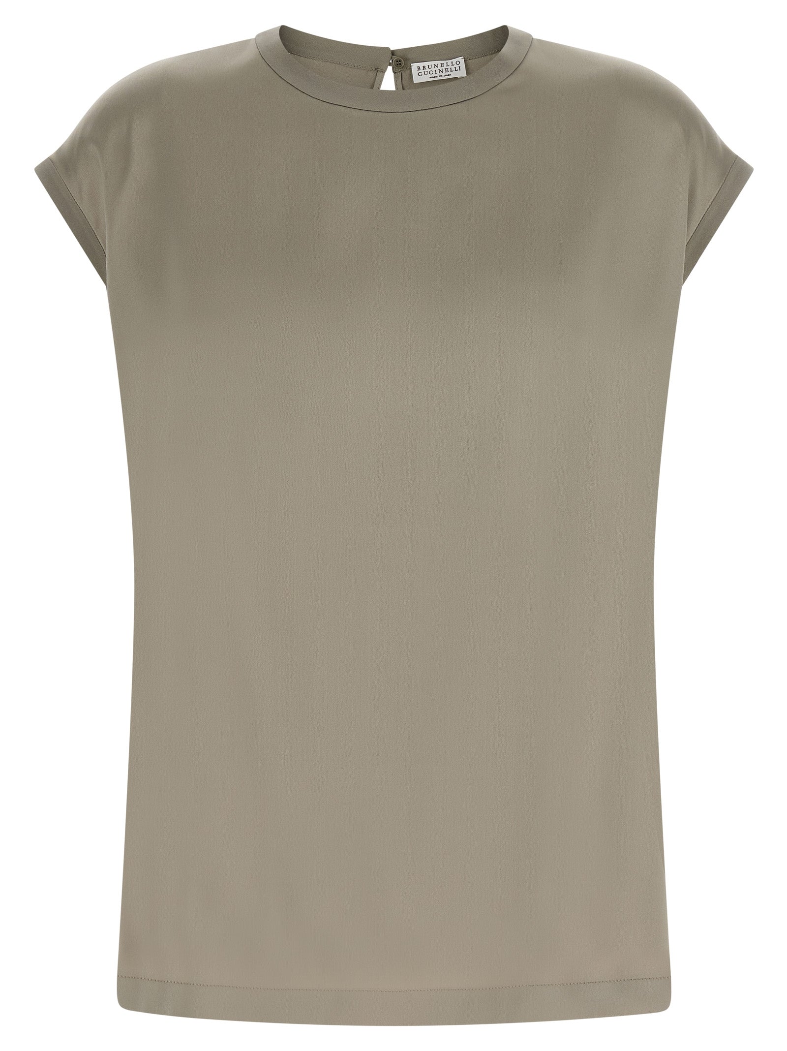Brunello Cucinelli Bicolor Silk Blouse Brunello Cucinelli