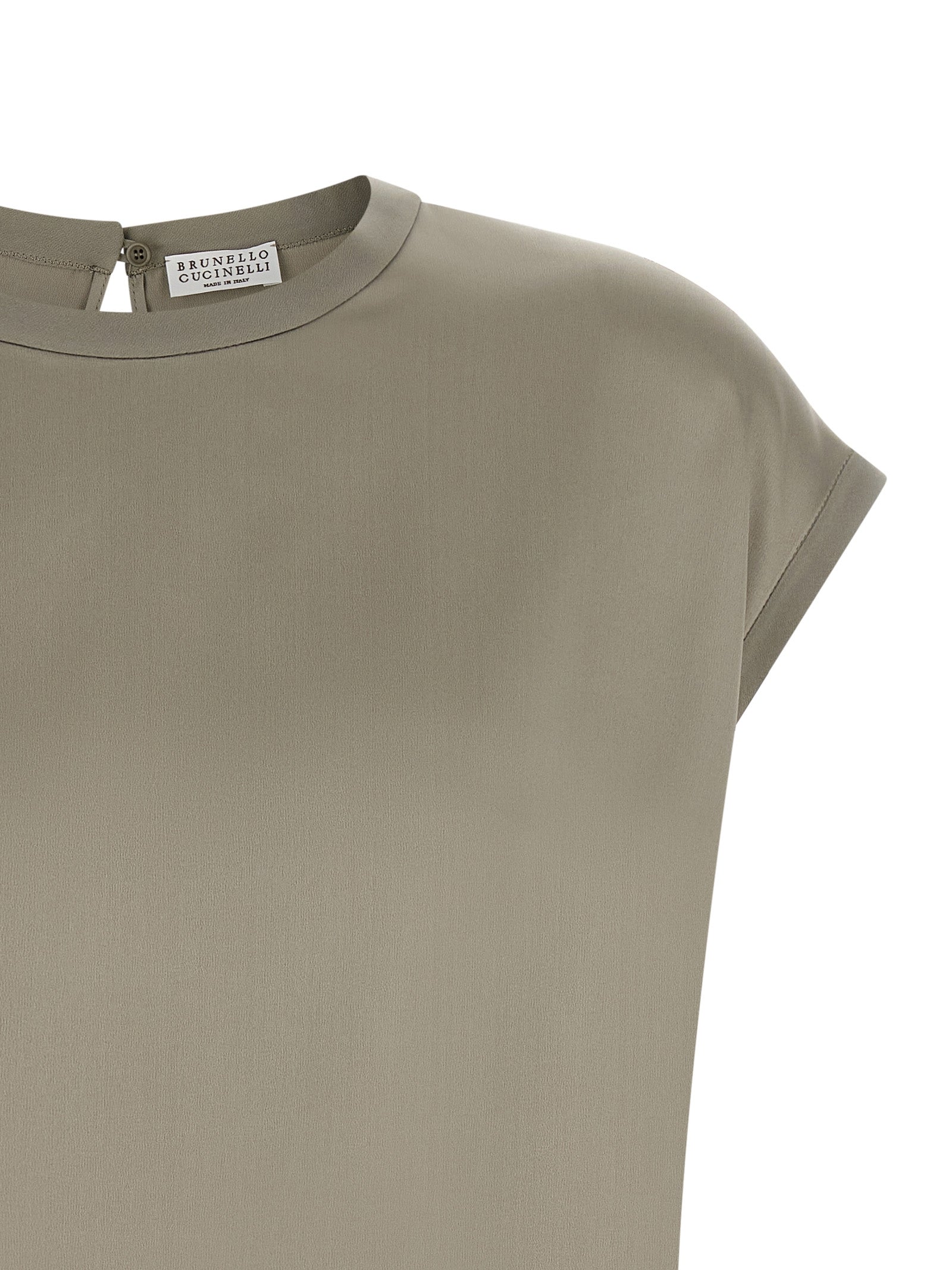 Brunello Cucinelli Bicolor Silk Blouse Brunello Cucinelli