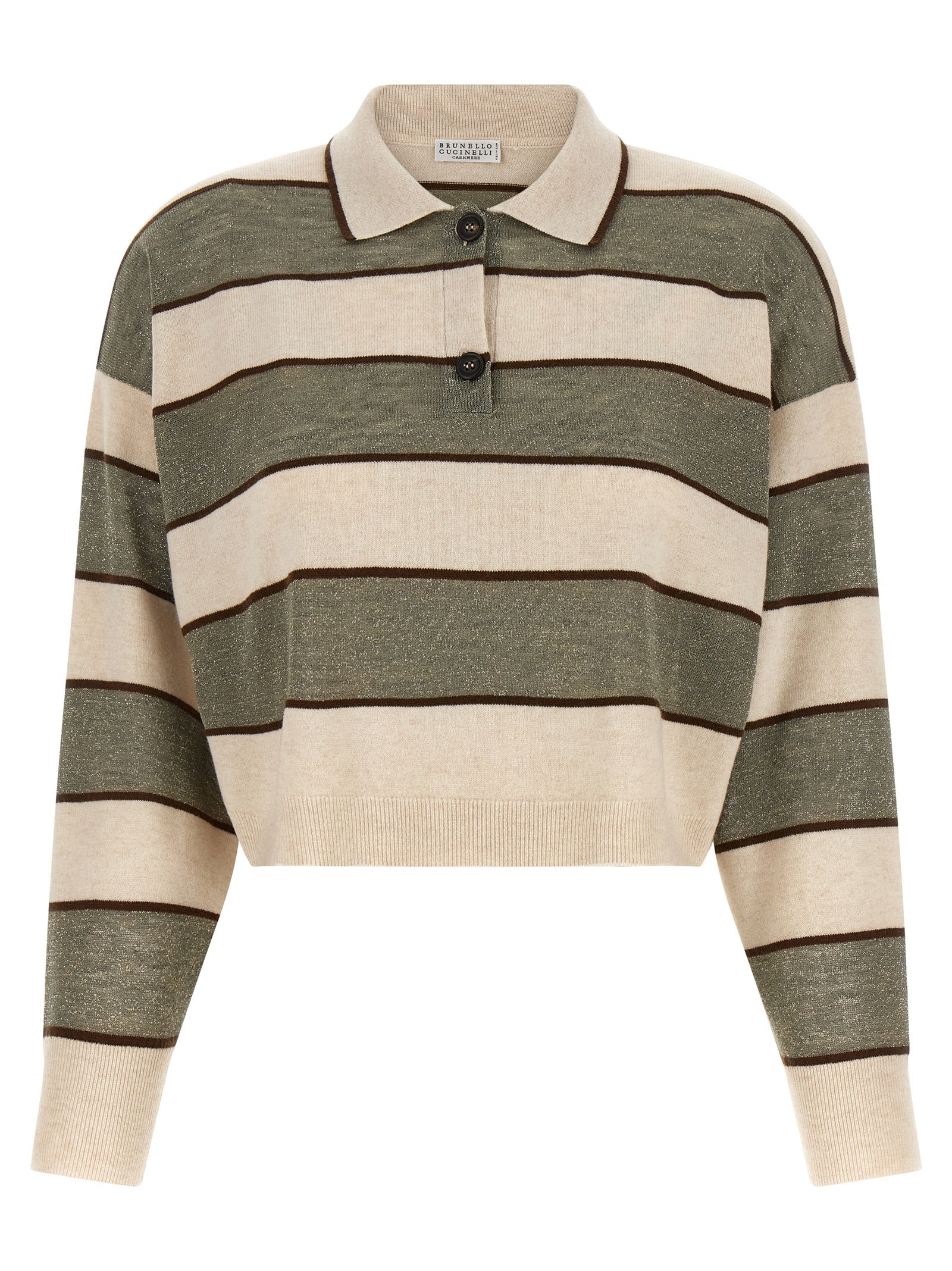 Brunello Cucinelli Multicolor Virgin Wool Polo Shirt Brunello Cucinelli