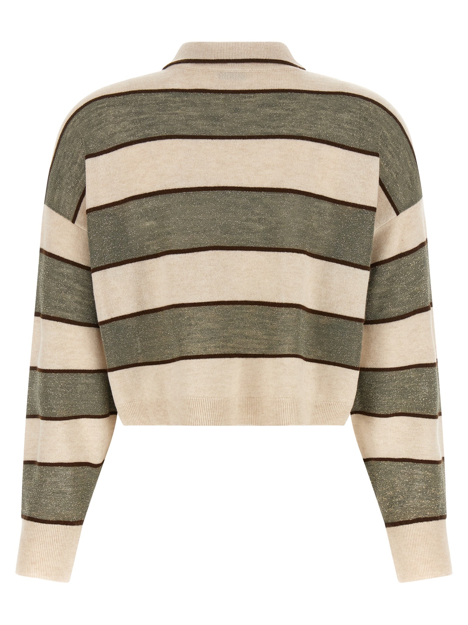 Brunello Cucinelli Multicolor Virgin Wool Polo Shirt Brunello Cucinelli
