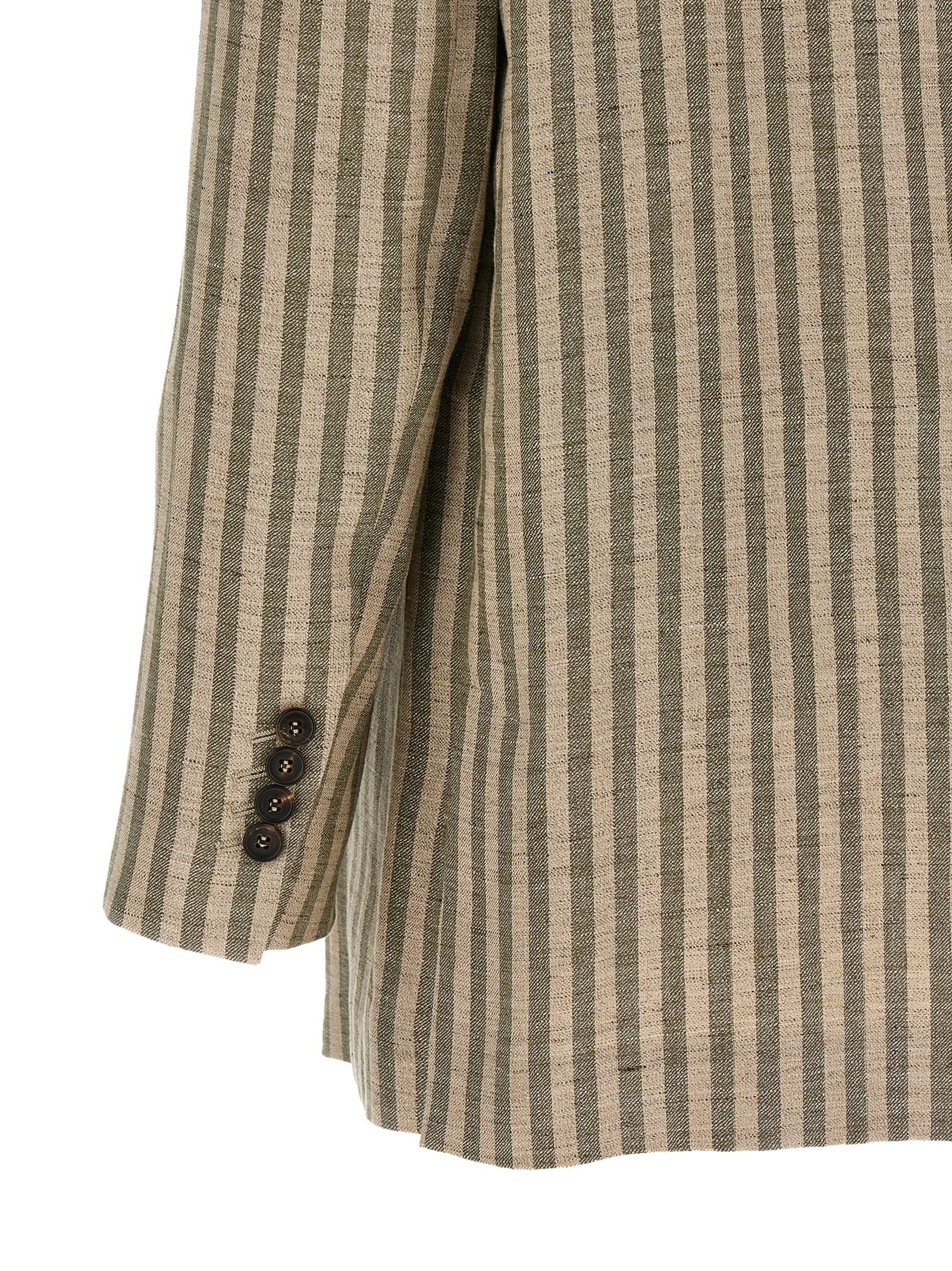Brunello Cucinelli Bicolor Linen Blazer Brunello Cucinelli