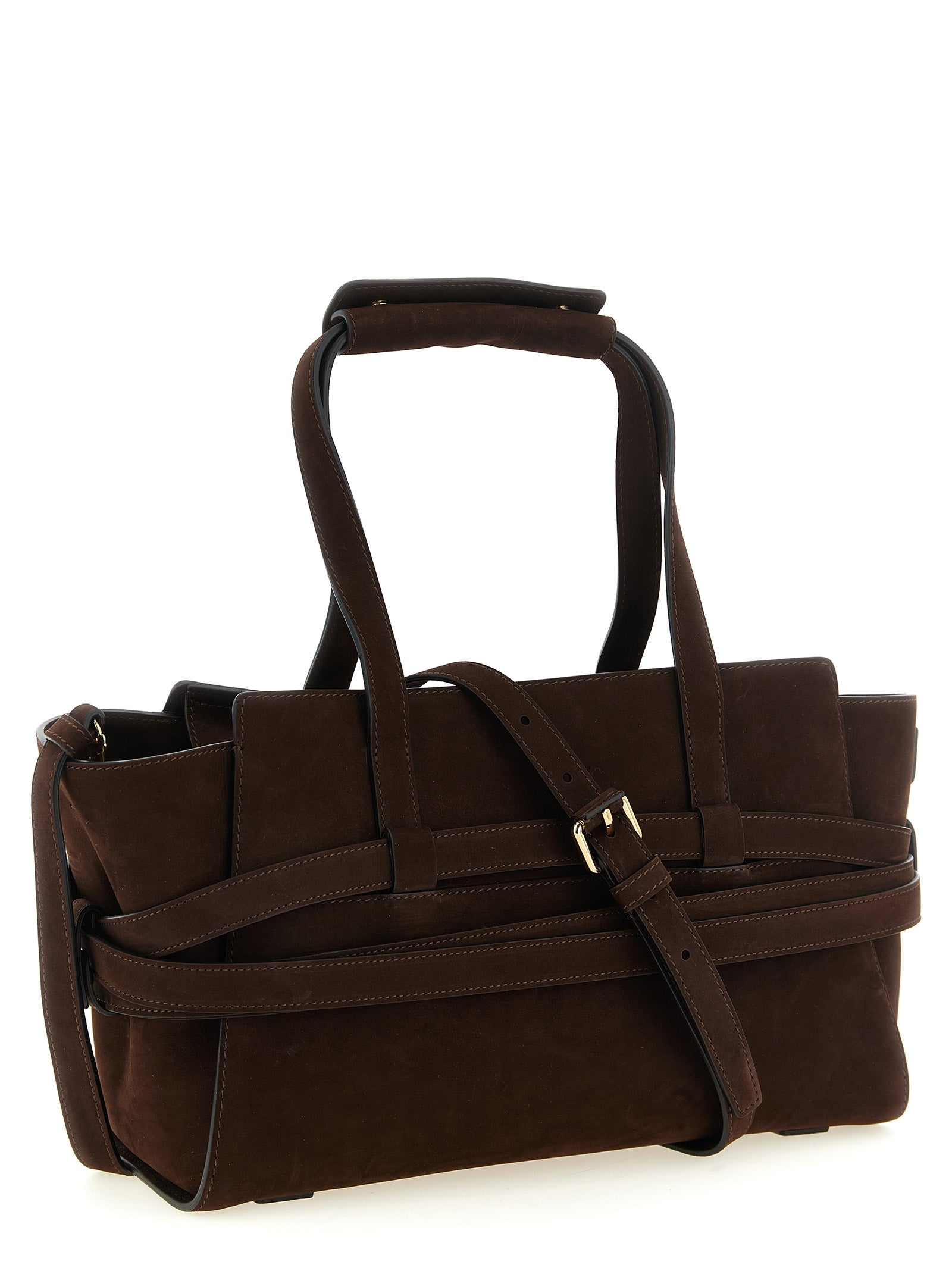 Moschino Brown Calfskin Handbag Moschino