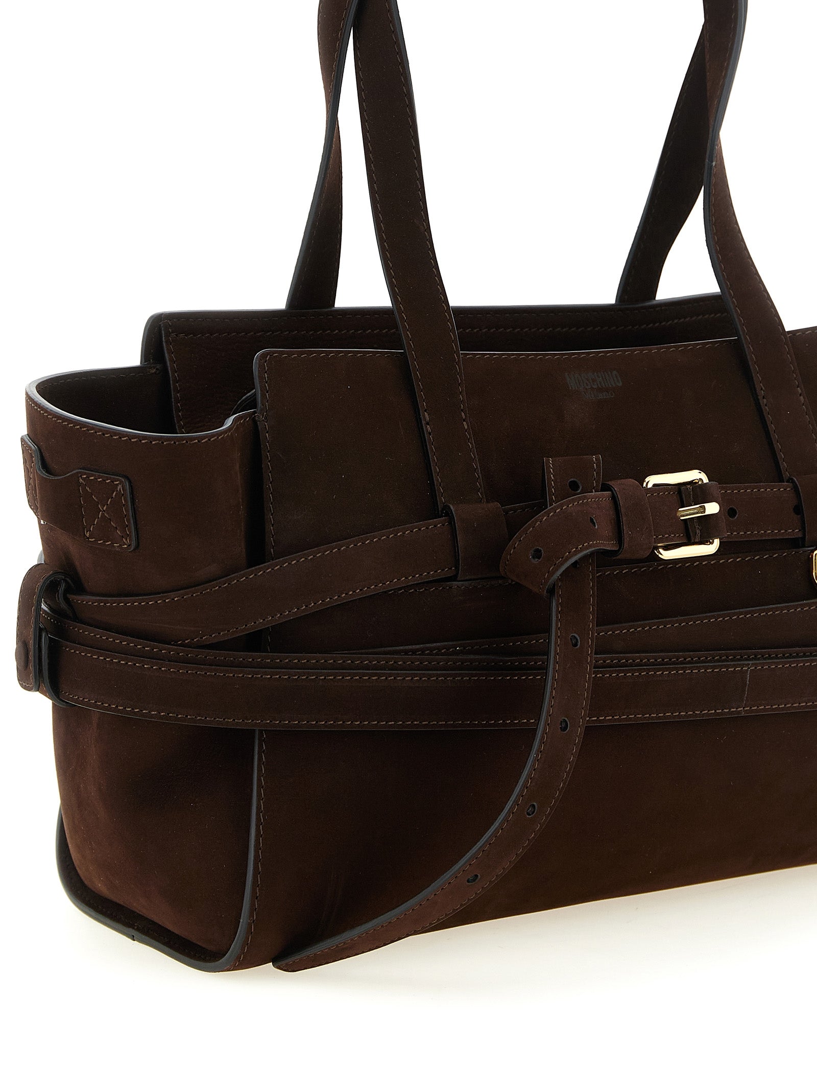 Moschino Brown Calfskin Handbag Moschino
