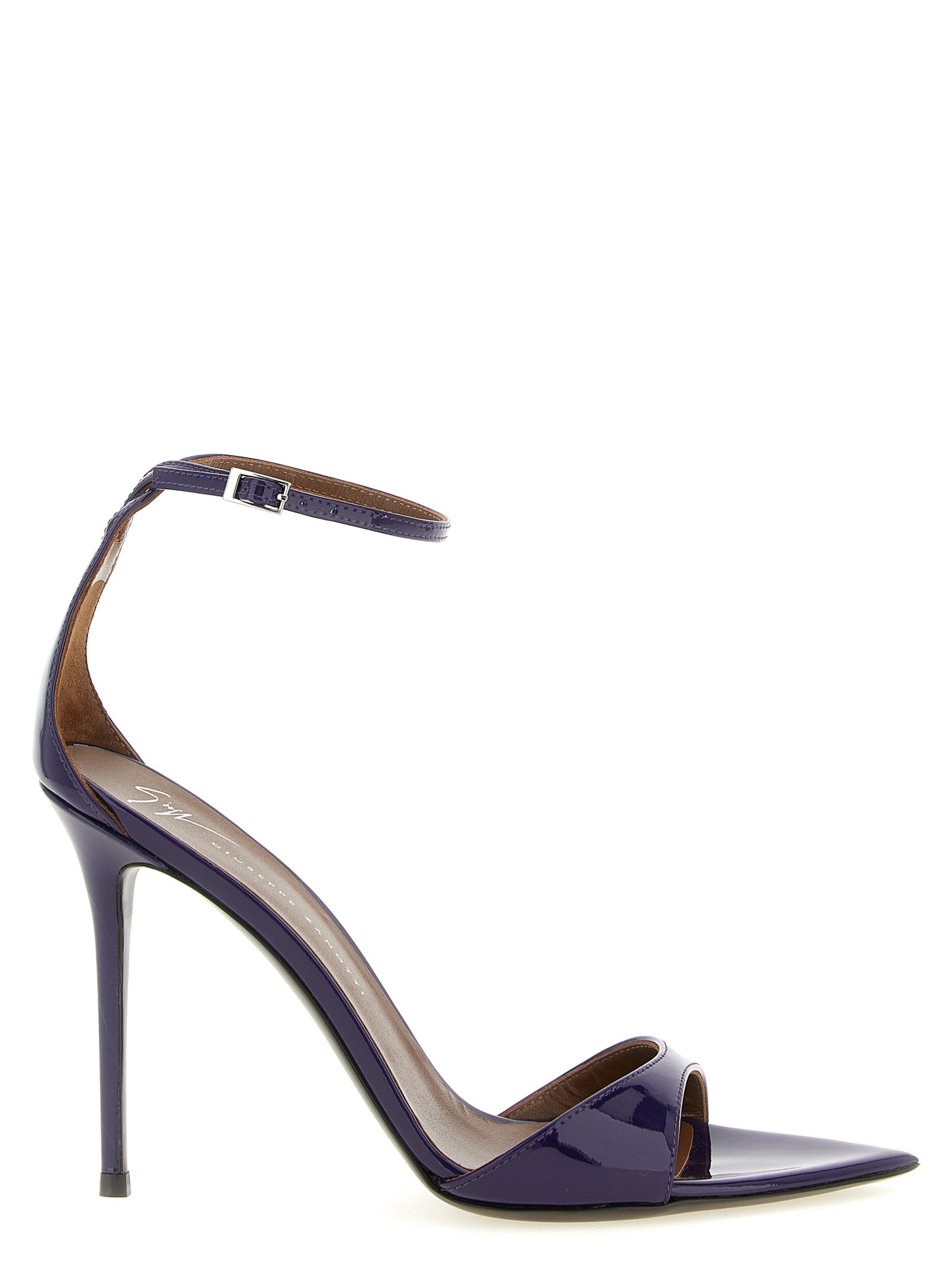 Giuseppe Zanotti Purple Calfskin Stiletto Heel Sandals Giuseppe Zanotti