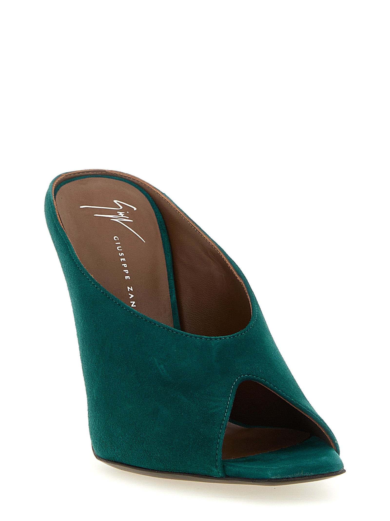 Giuseppe Zanotti Bicolor Suede Leather Stiletto Heel Sandals Giuseppe Zanotti