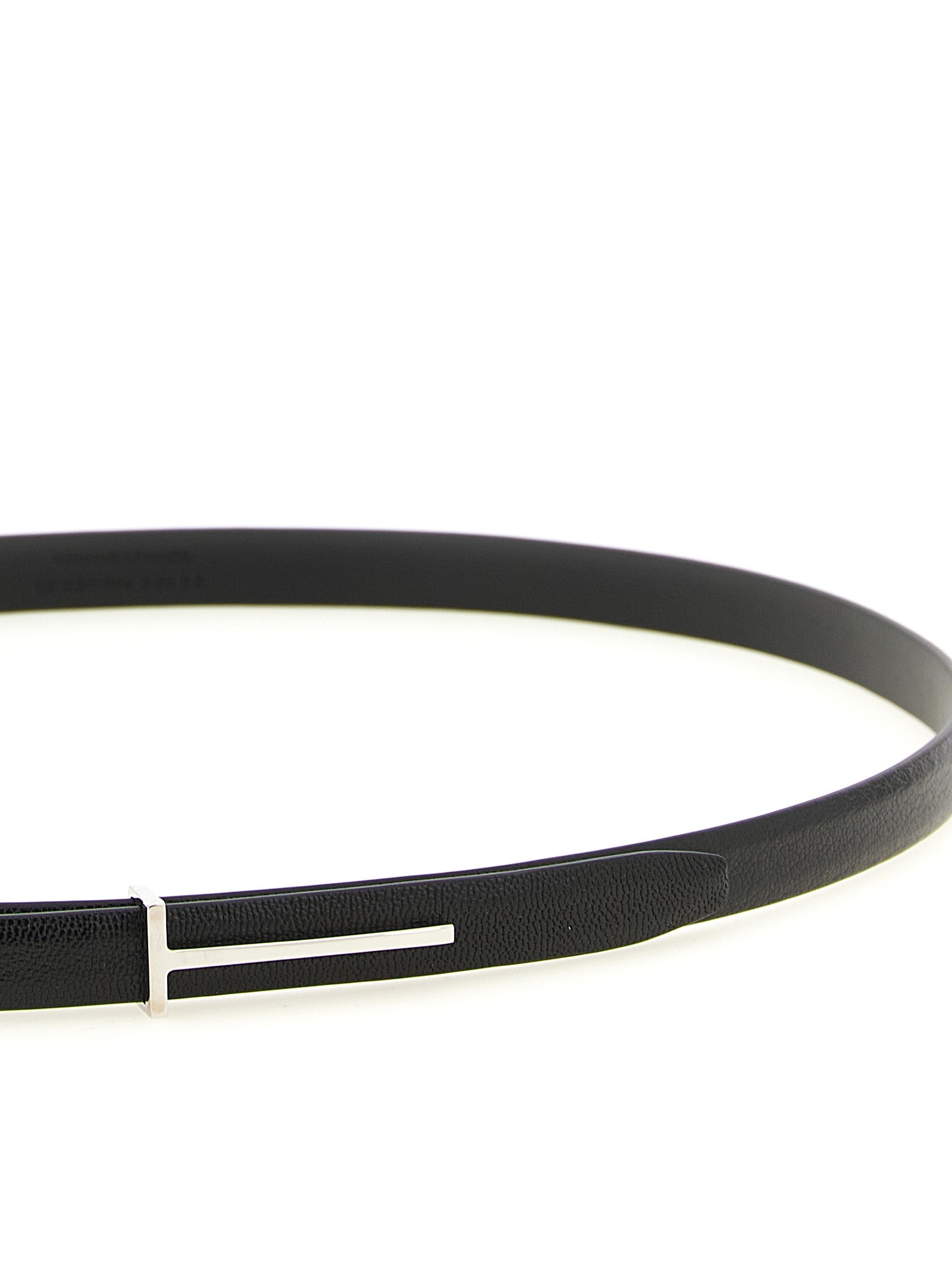 Tom Ford Black Goatskin Thin Belt Tom Ford