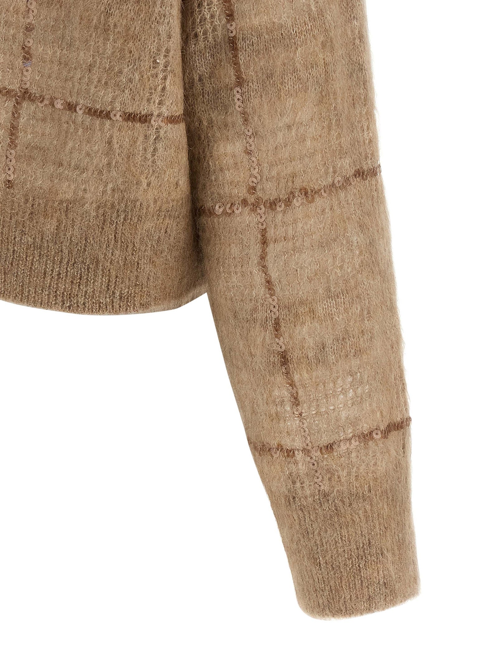 Brunello Cucinelli Beige Wool Cardigan Brunello Cucinelli
