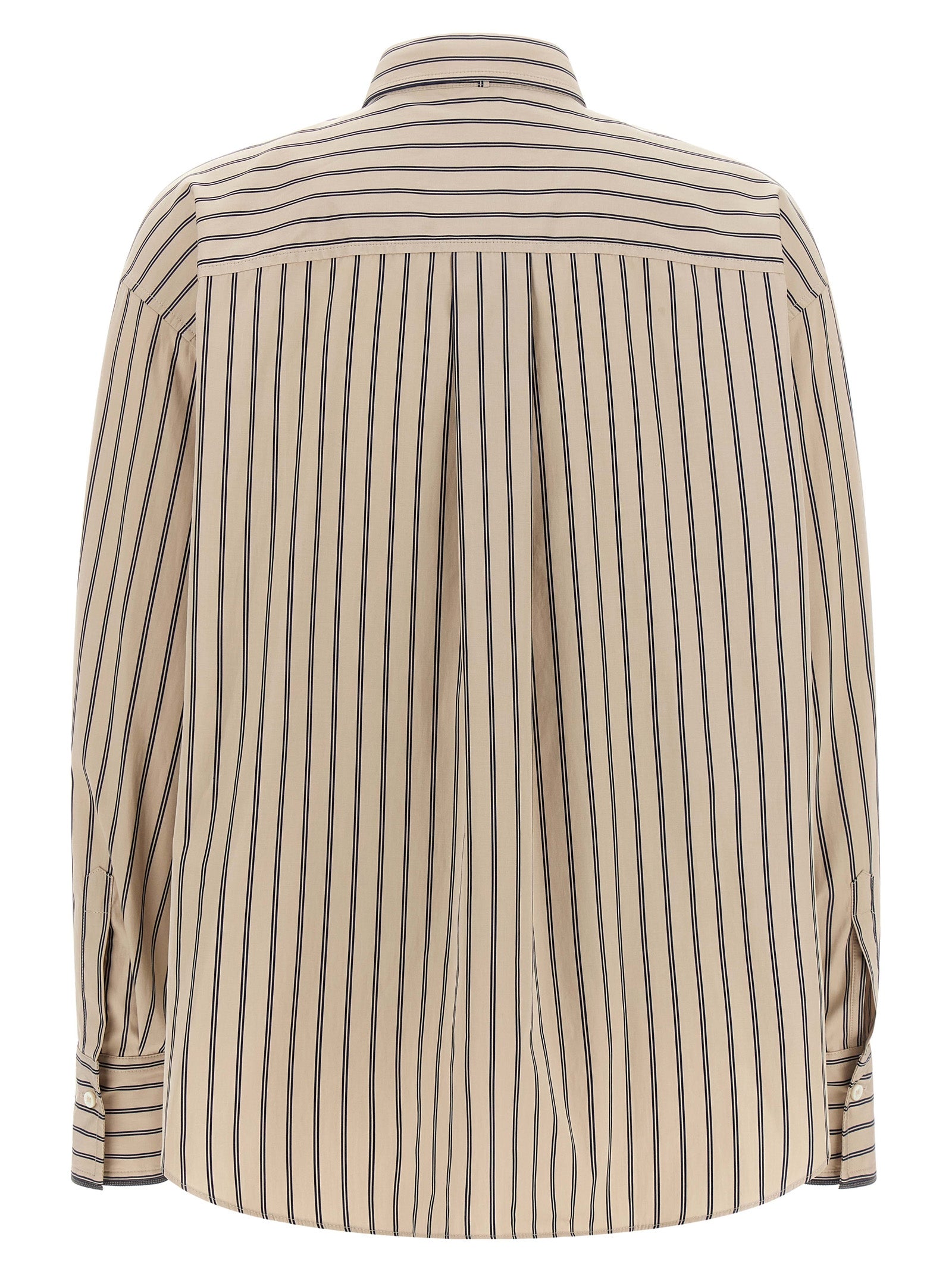 Brunello Cucinelli Beige Cotton Blouse Brunello Cucinelli