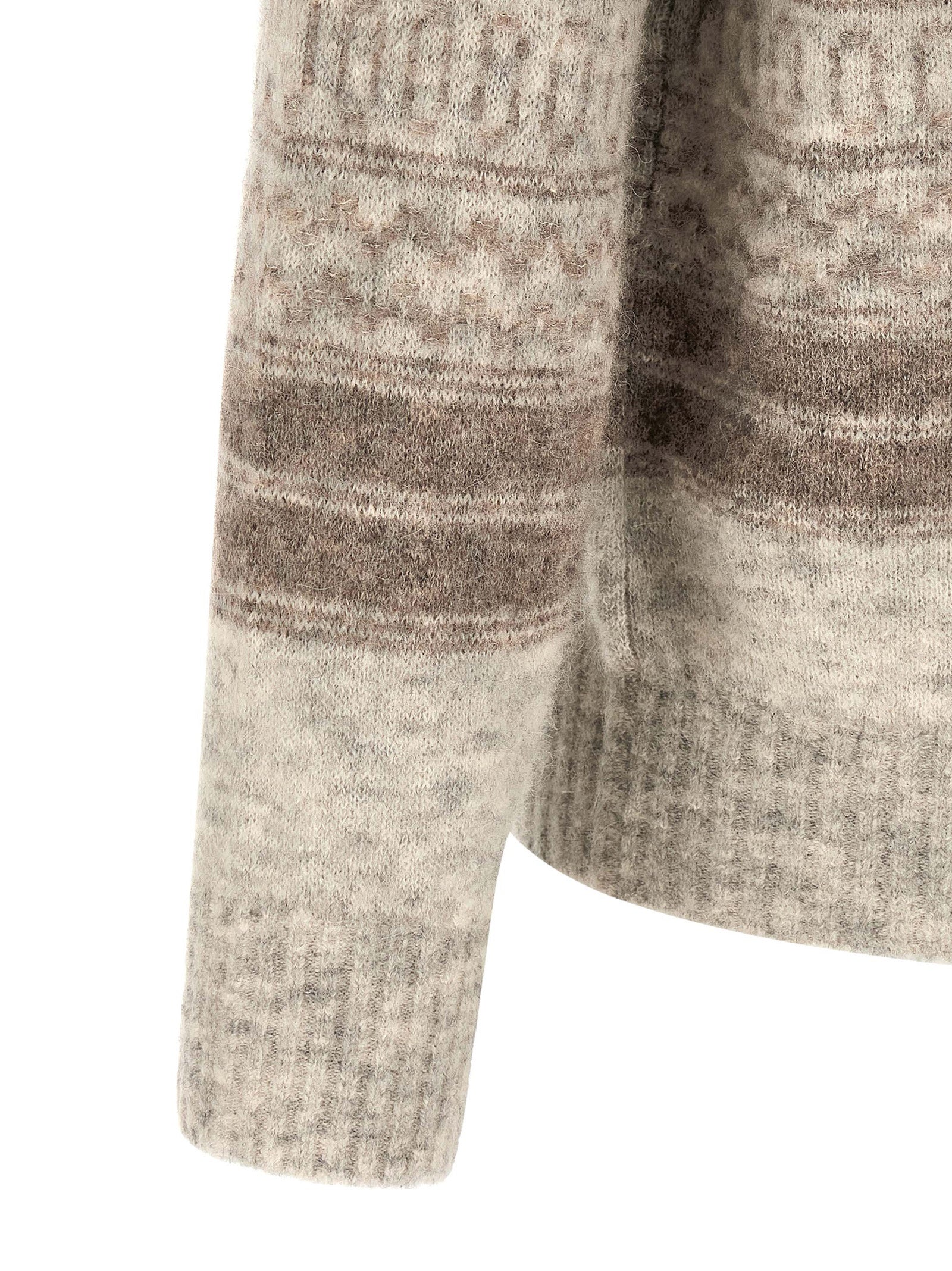 Brunello Cucinelli Beige Alpaca Leather Cardigan Brunello Cucinelli