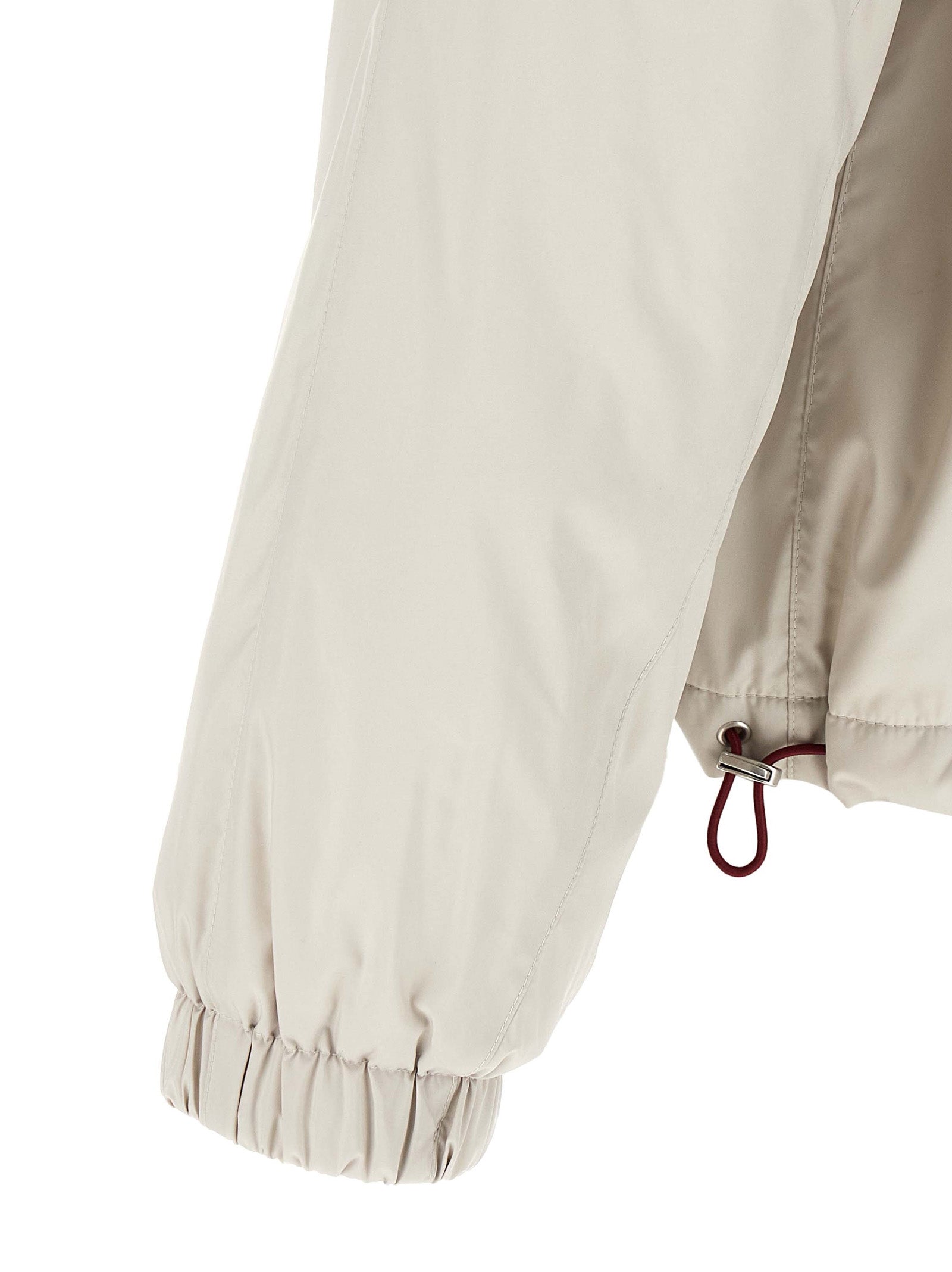 Brunello Cucinelli White Polyester Shell Jacket Brunello Cucinelli