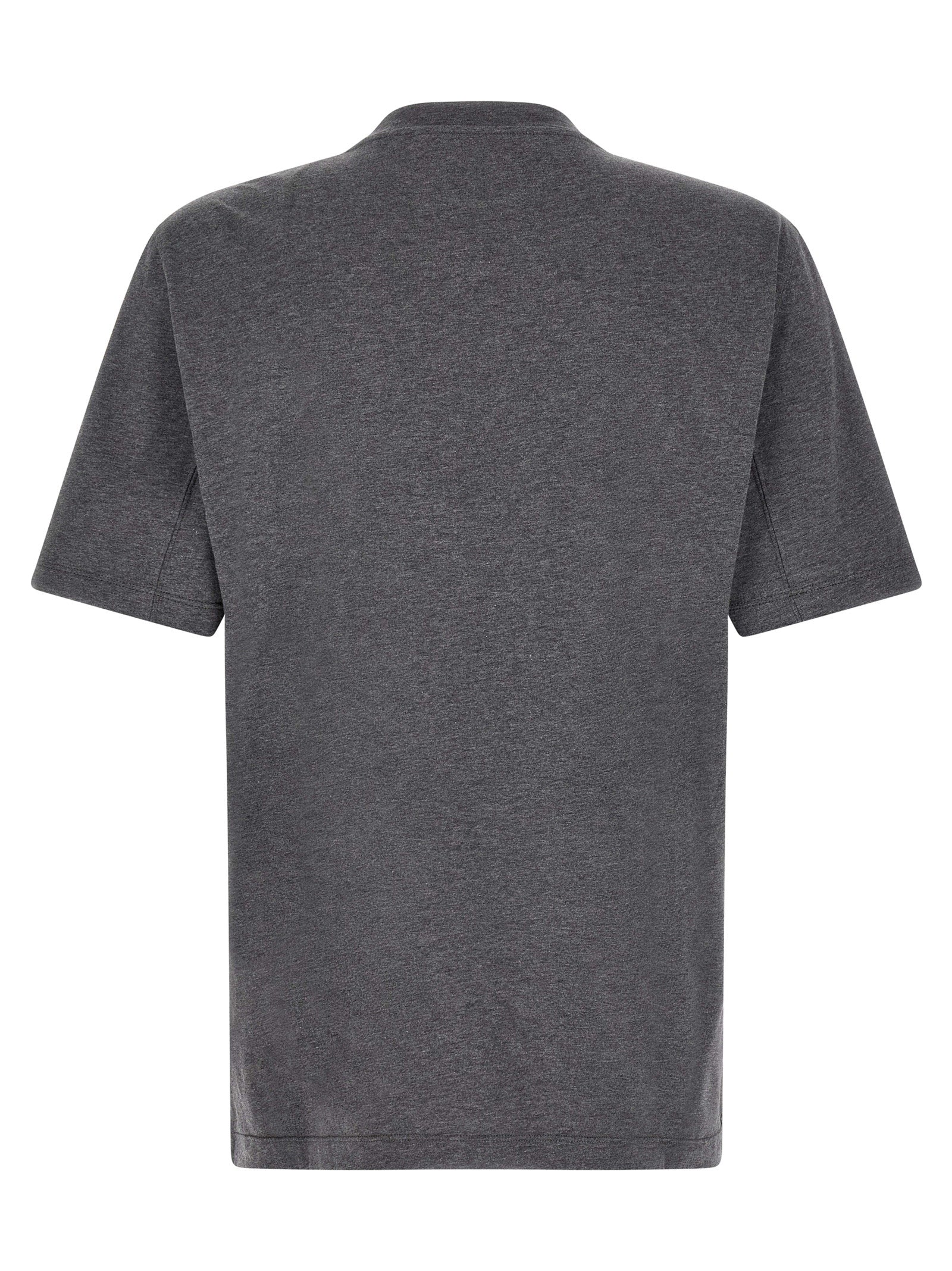 Brunello Cucinelli Gray Cotton T-Shirt Brunello Cucinelli