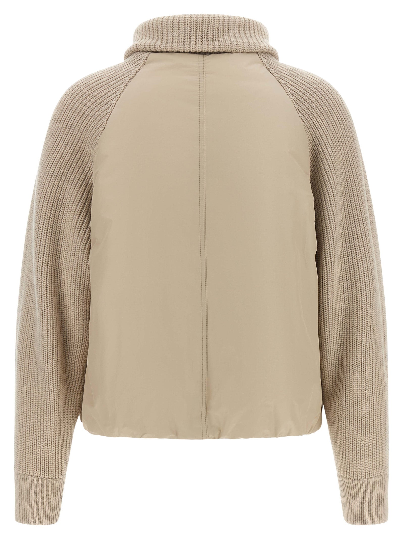 Brunello Cucinelli Beige Cotton Full-Length Jacket Brunello Cucinelli