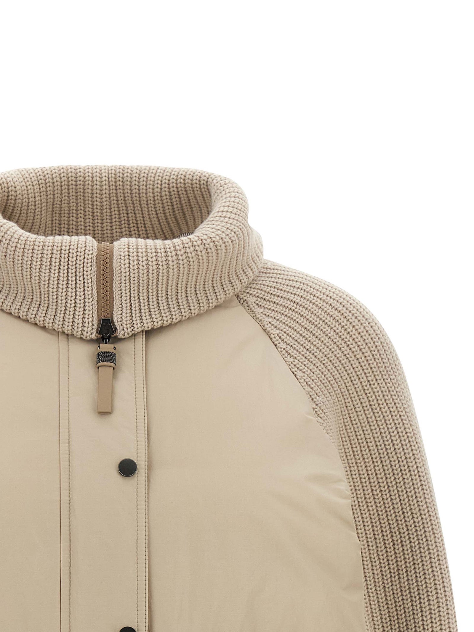 Brunello Cucinelli Beige Cotton Full-Length Jacket Brunello Cucinelli