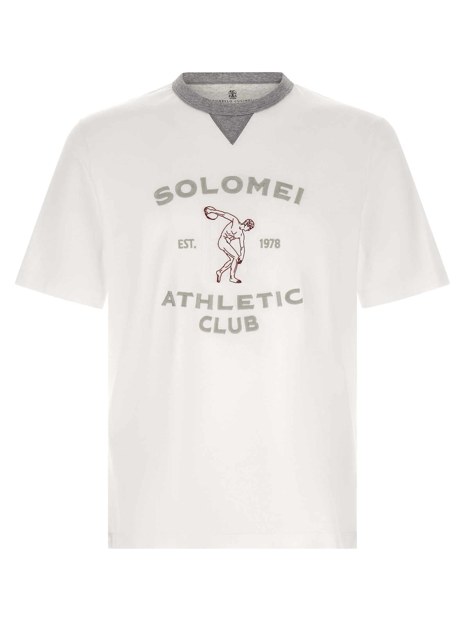 Brunello Cucinelli White Cotton T-Shirt Brunello Cucinelli