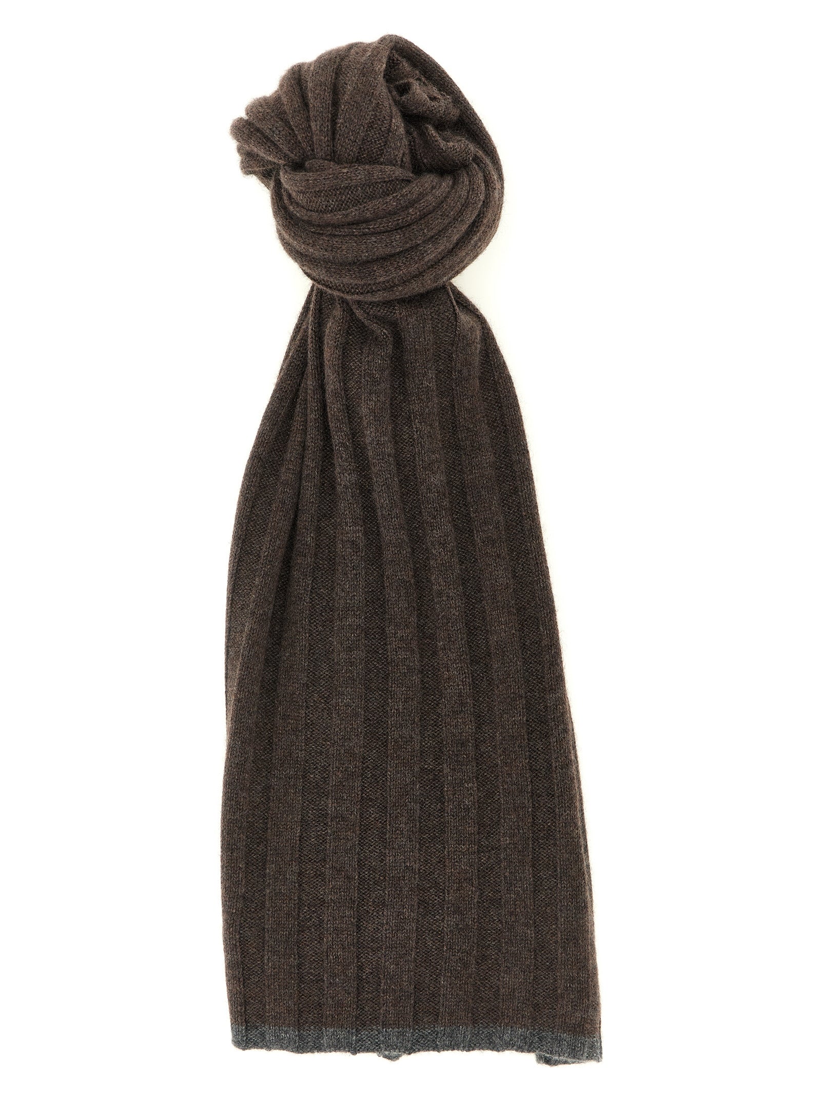 Brunello Cucinelli Brown Cashmere Scarf Brunello Cucinelli