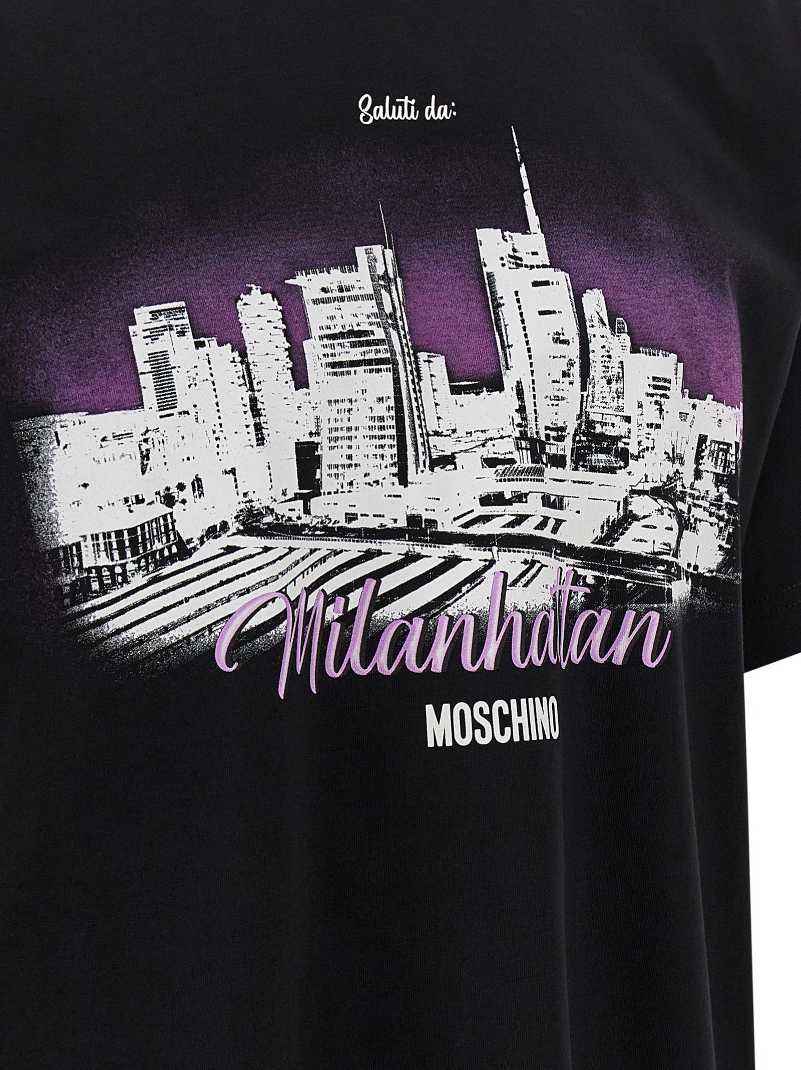 Moschino Black Cotton T-Shirt Moschino