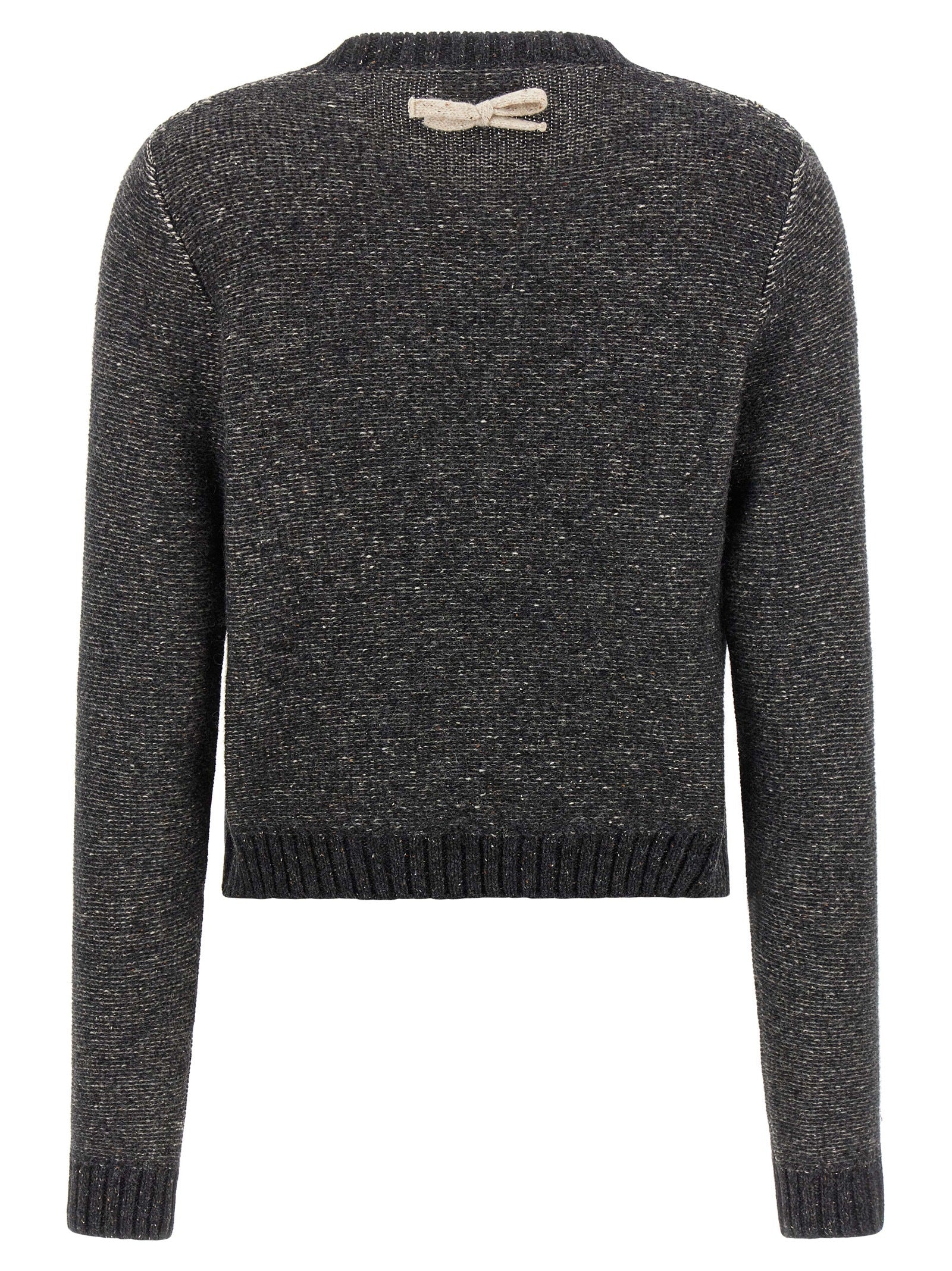 Moschino Gray Wool Cardigan Moschino