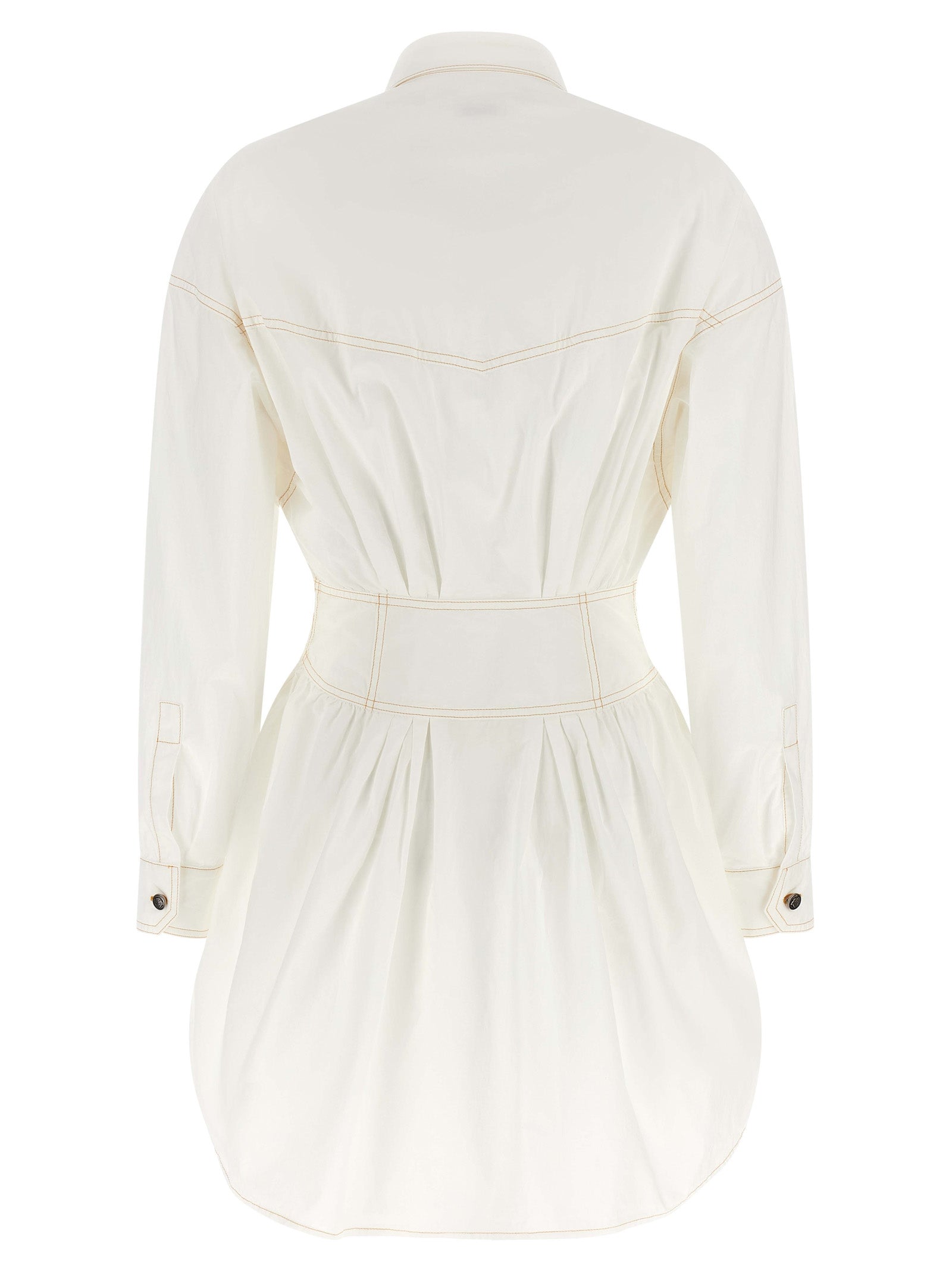 Versace White Cotton Short Dress Versace