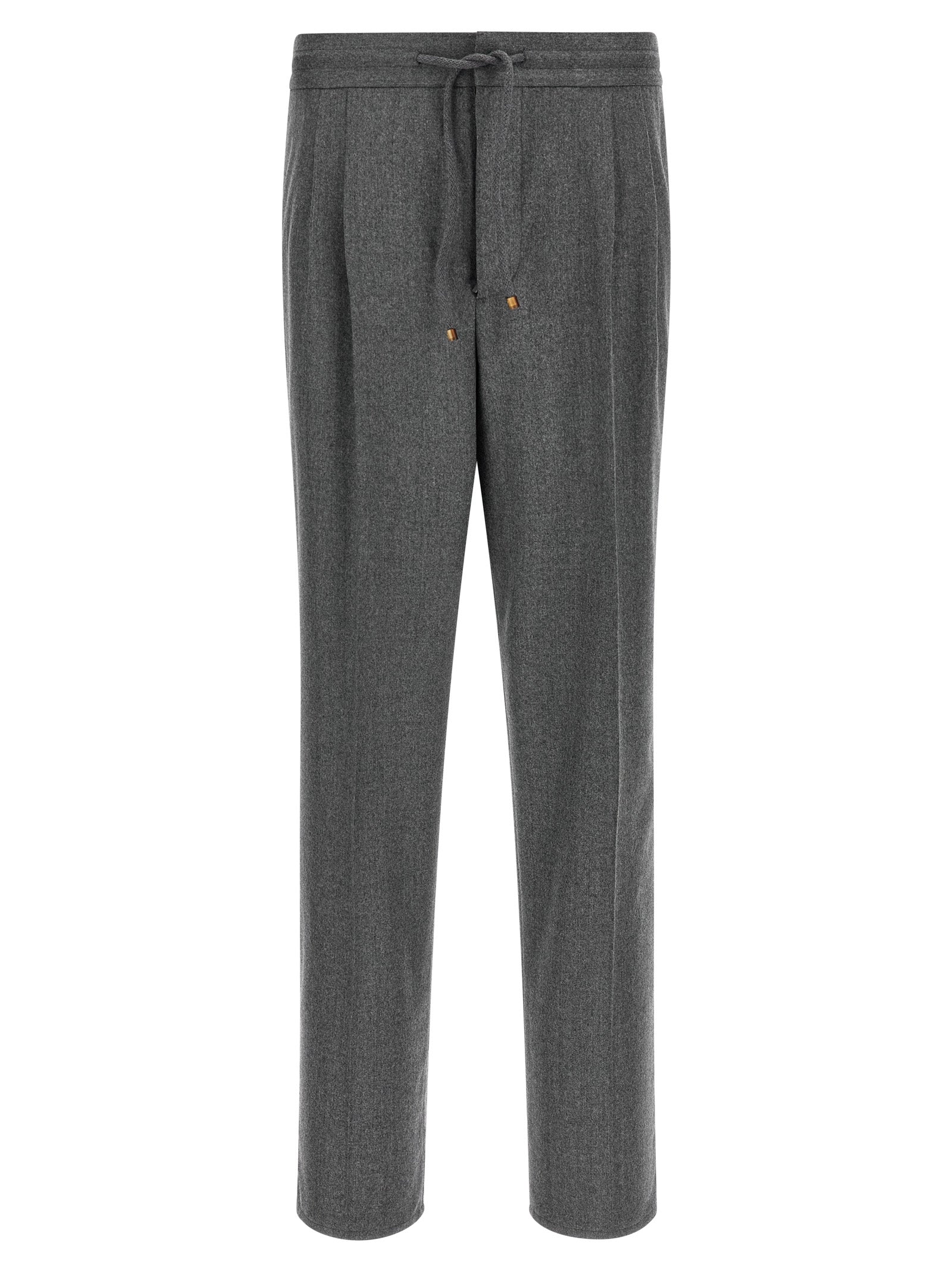 Brunello Cucinelli Gray Virgin Wool Casual Pants Brunello Cucinelli