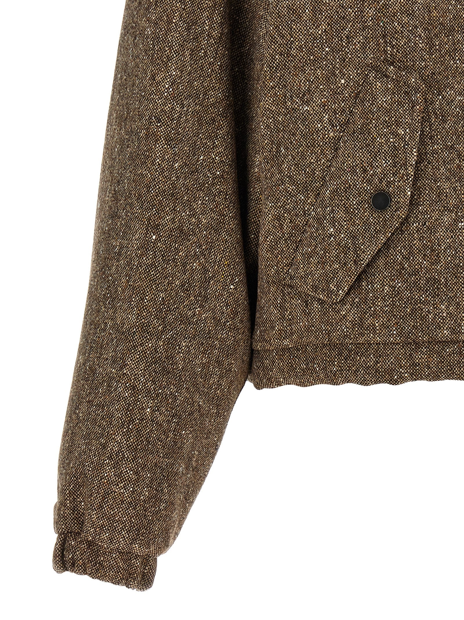 Brunello Cucinelli Brown Virgin Wool Full-Length Jacket Brunello Cucinelli