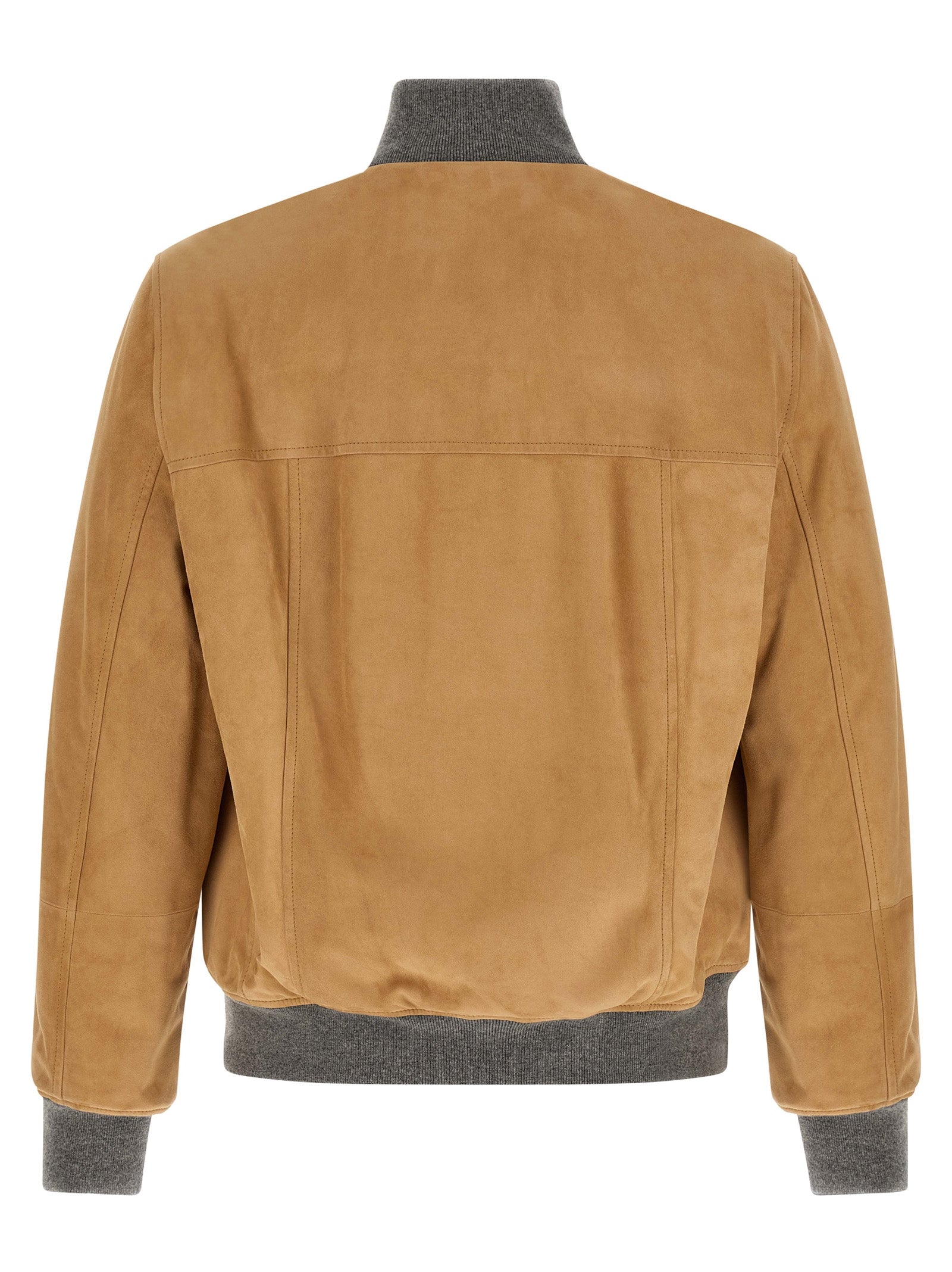 Brunello Cucinelli Beige Lamb Leather Leather Jacket Brunello Cucinelli