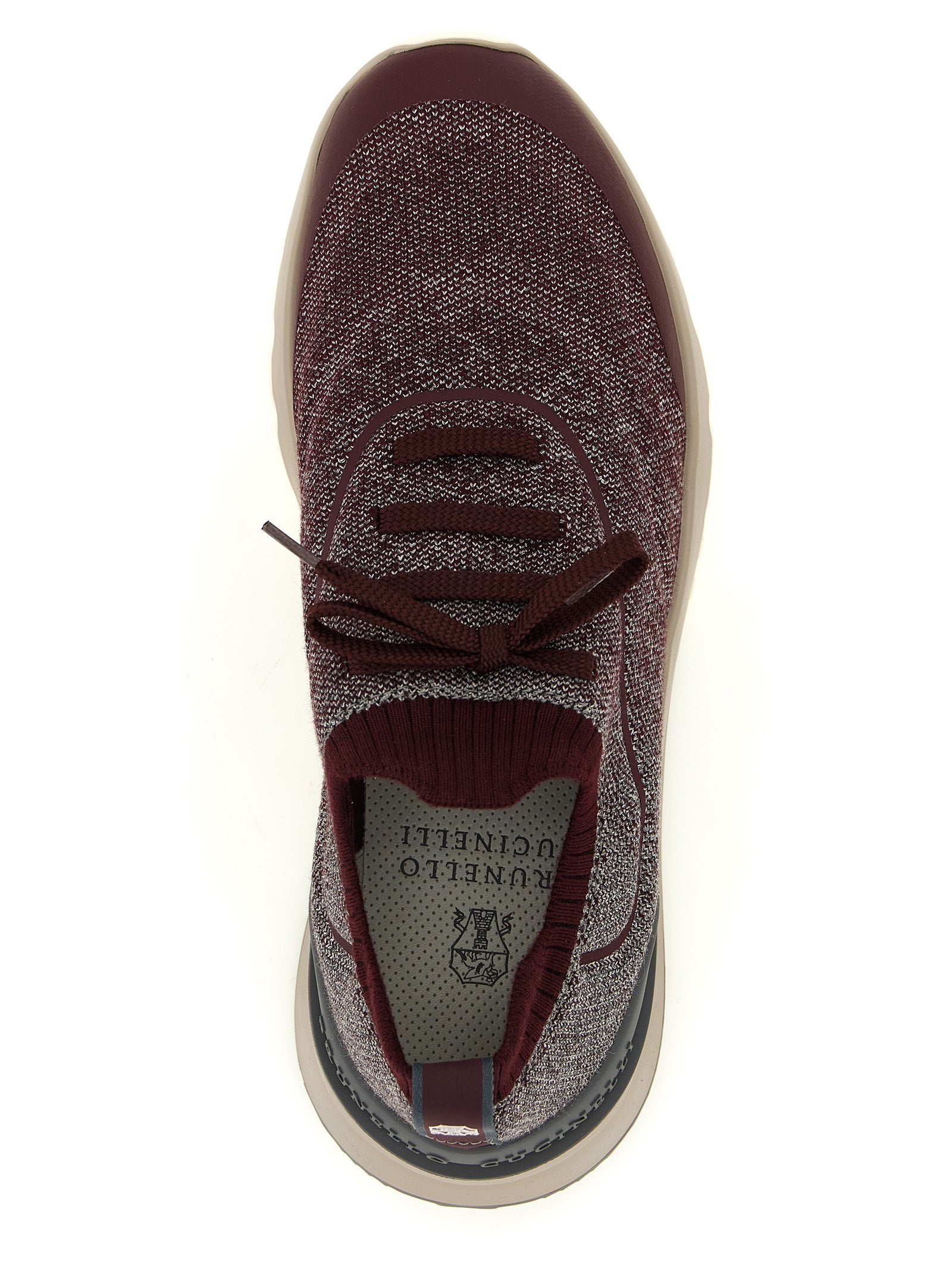 Brunello Cucinelli Bordeaux Cotton Athletic Sneakers Brunello Cucinelli