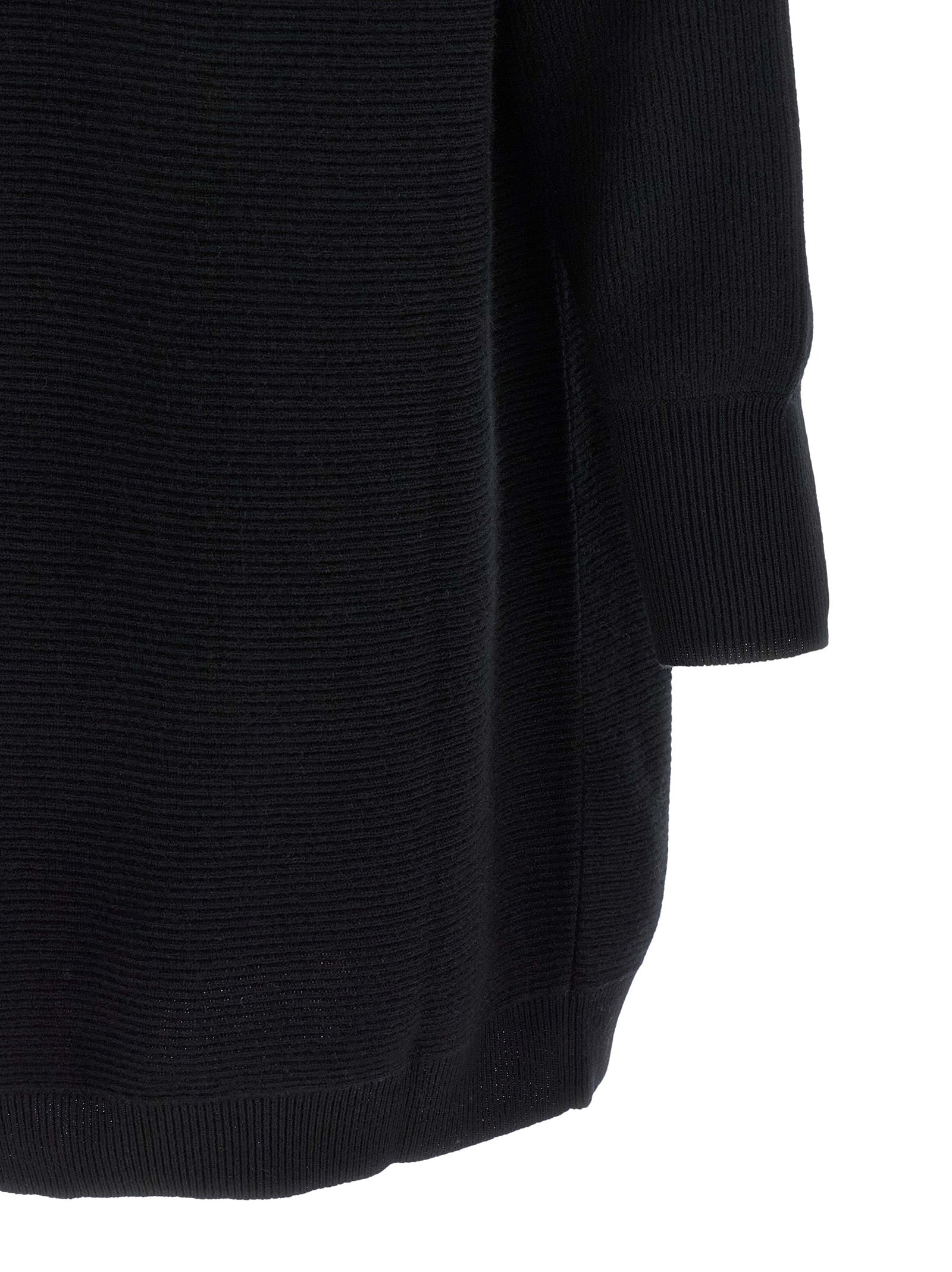 Brunello Cucinelli Black Virgin Wool Short Dress Brunello Cucinelli