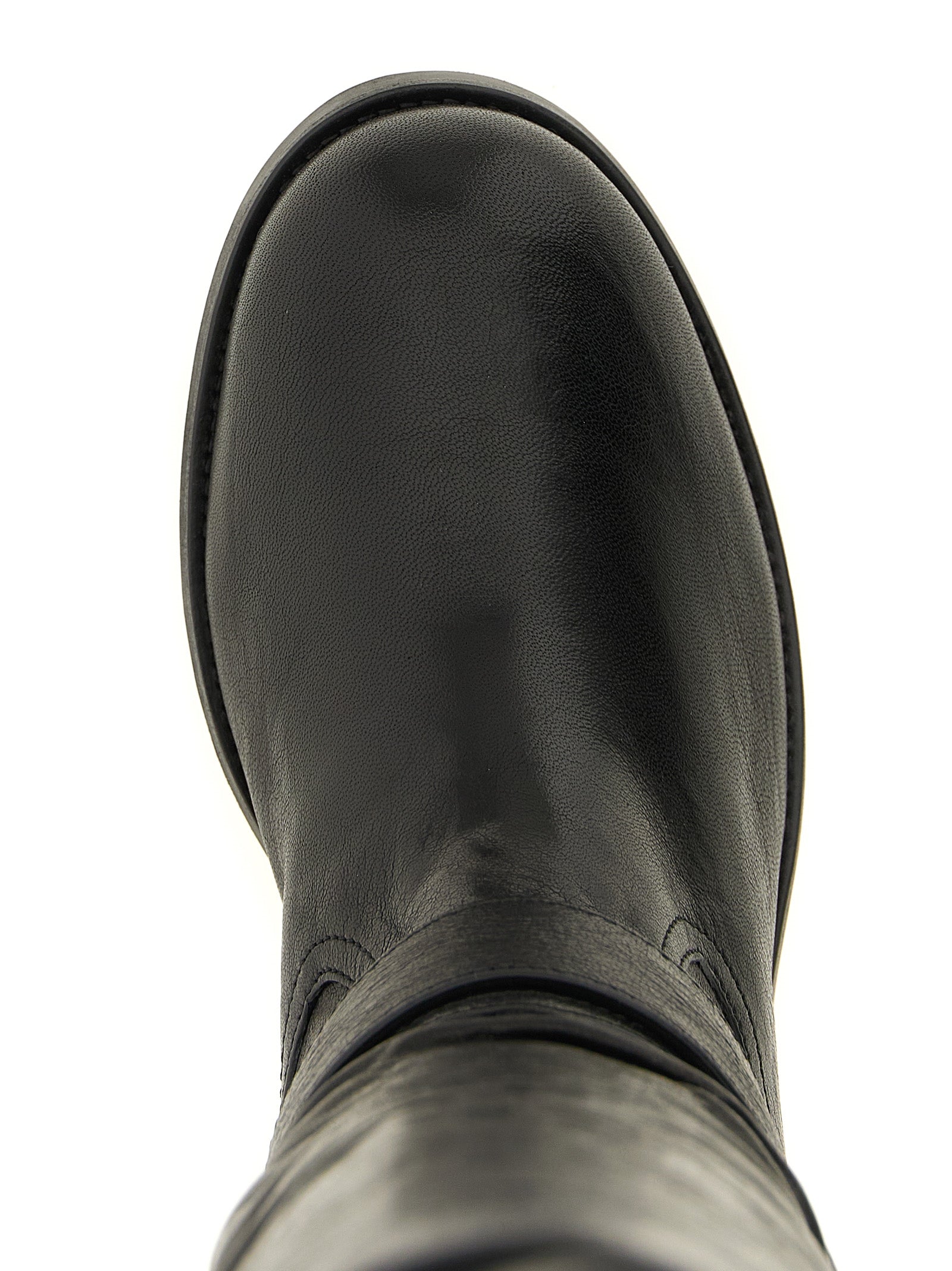 Jimmy Choo Black Leather Over The Knee Jimmy Choo