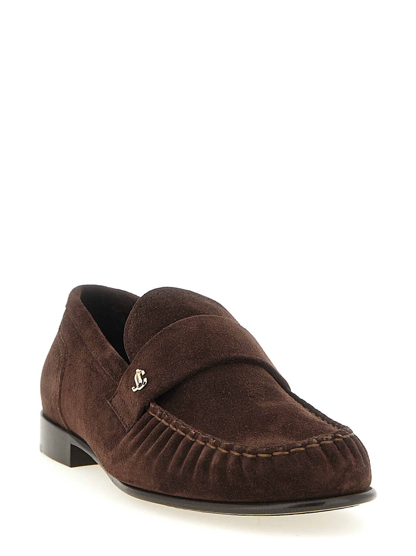 Jimmy Choo Brown Leather Slip-On Loafers Jimmy Choo