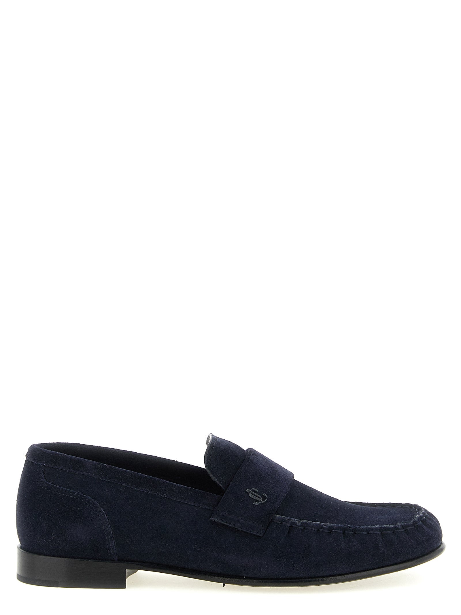 Jimmy Choo Blue Leather Slip-On Loafers Jimmy Choo
