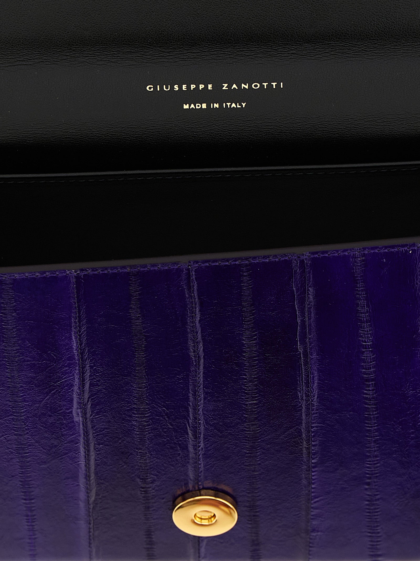 Giuseppe Zanotti Purple Leather Clutch Bag Giuseppe Zanotti