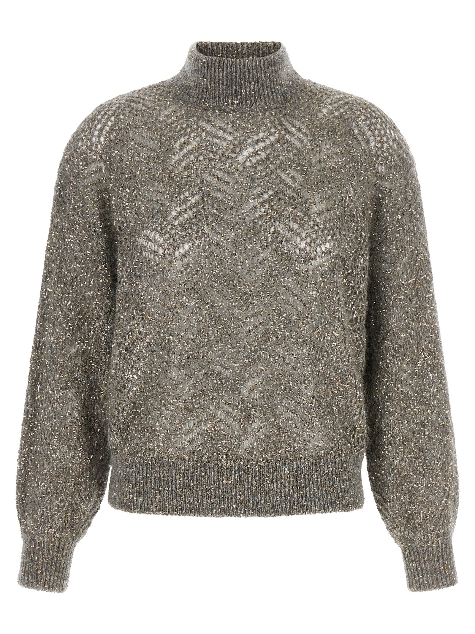 Brunello Cucinelli Gray Polyamide Cardigan Brunello Cucinelli