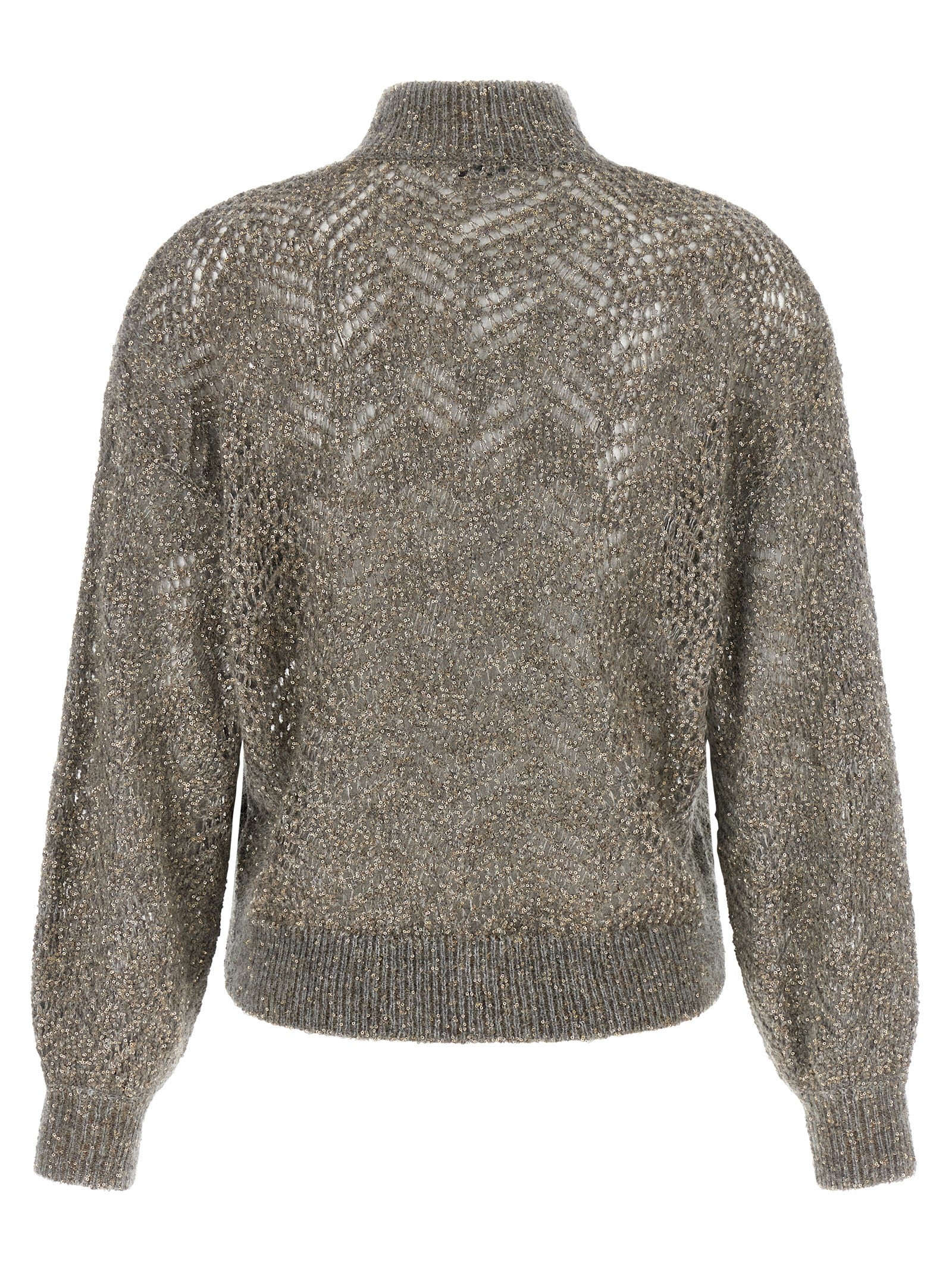 Brunello Cucinelli Gray Polyamide Cardigan Brunello Cucinelli