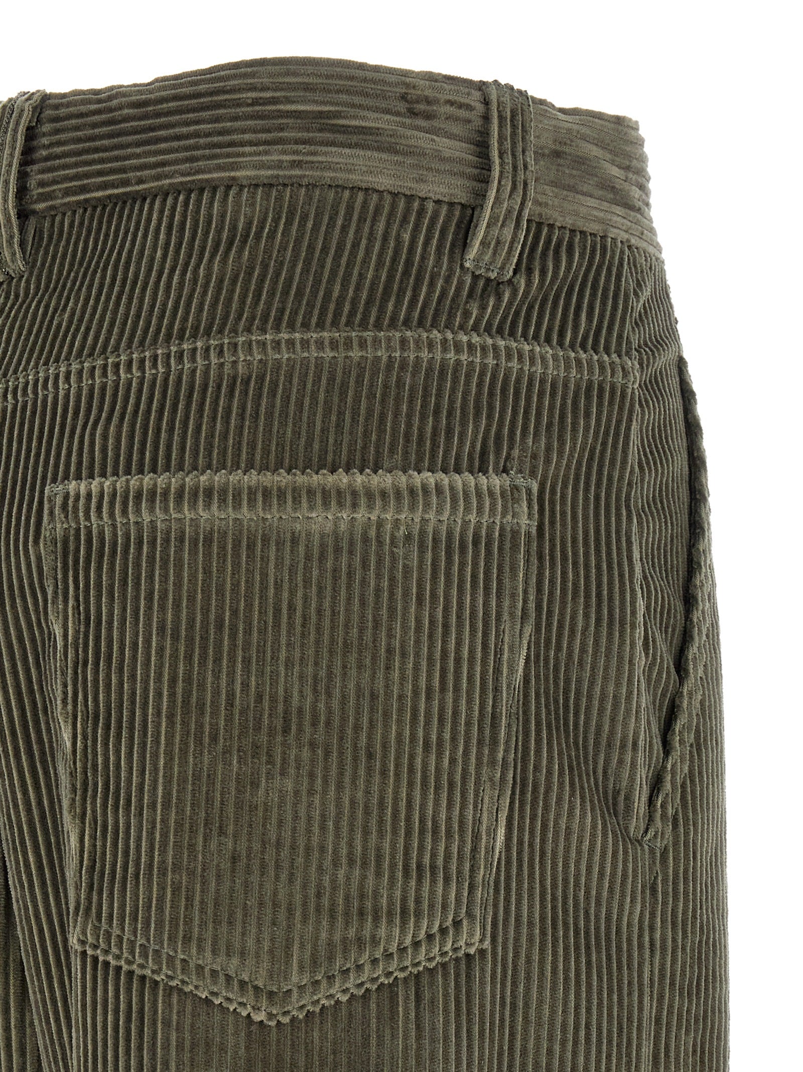 Brunello Cucinelli Bicolor Cotton Flared Pants Brunello Cucinelli
